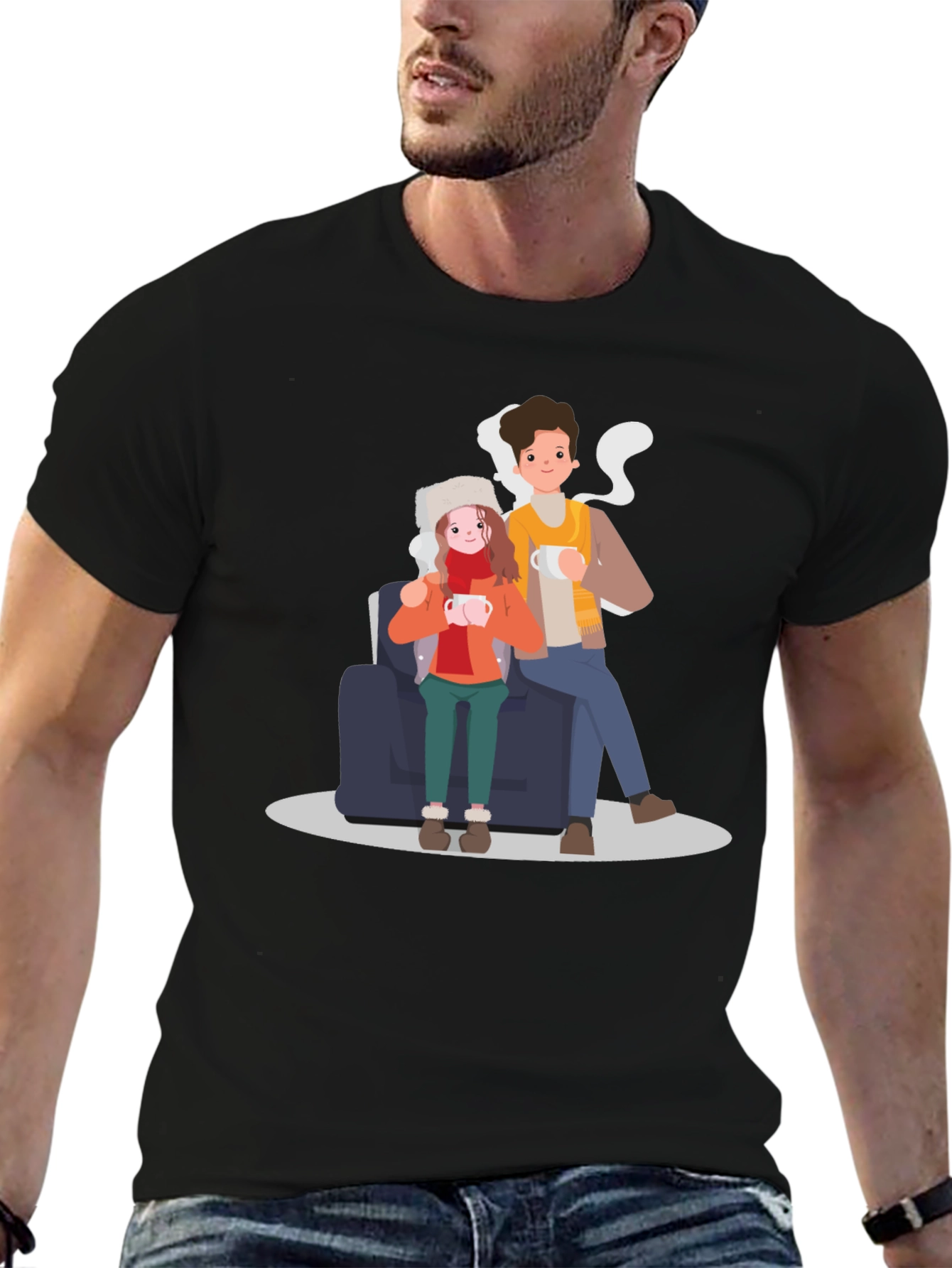 Cozy Couple T-Shirt - Warm Winter Vibes