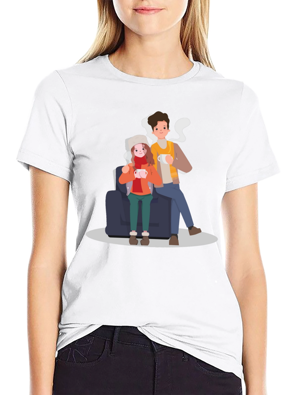Cozy Couple T-Shirt - Warm Winter Vibes