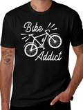 Bike Addict Black Graphic Tee