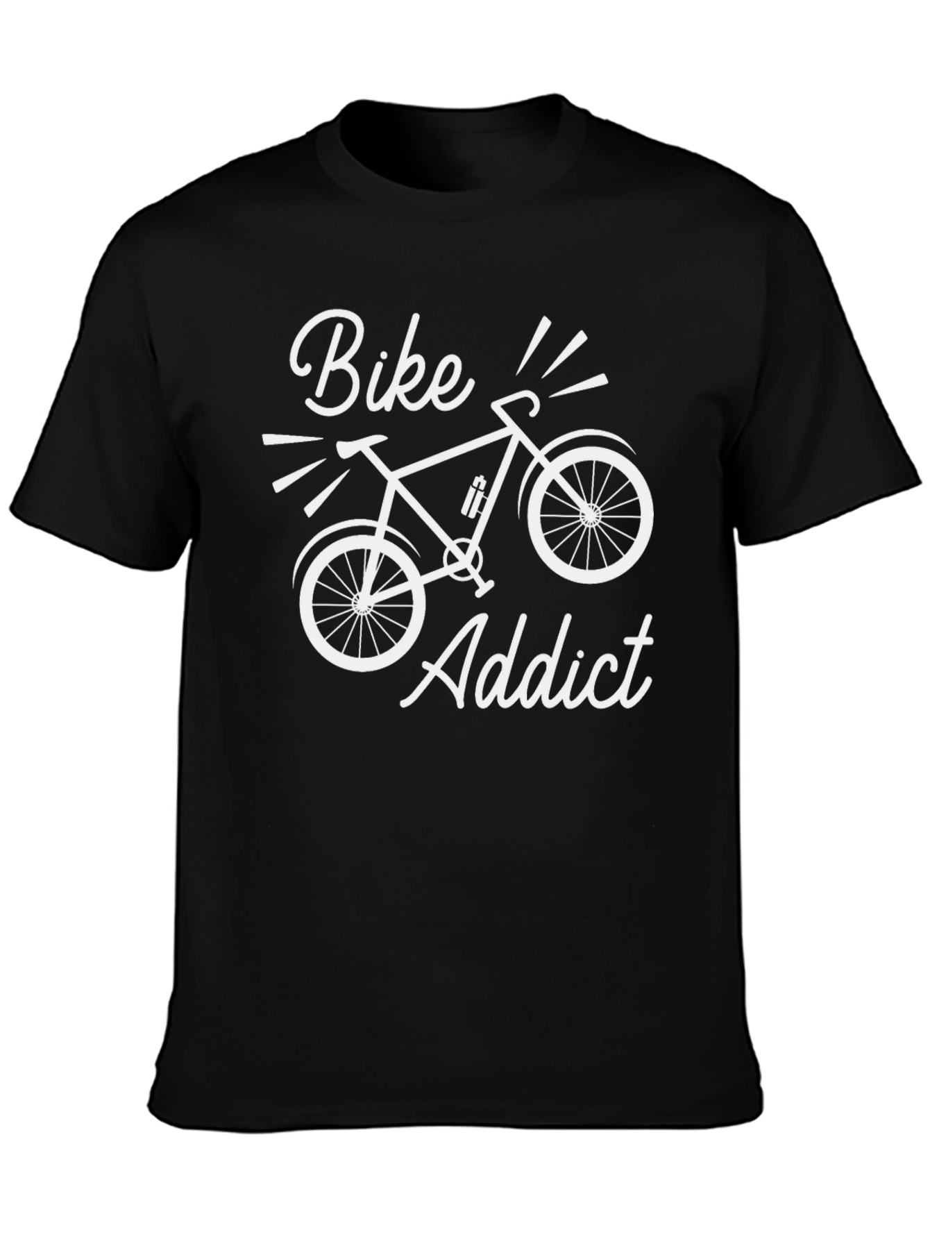 Bike Addict Black Graphic Tee
