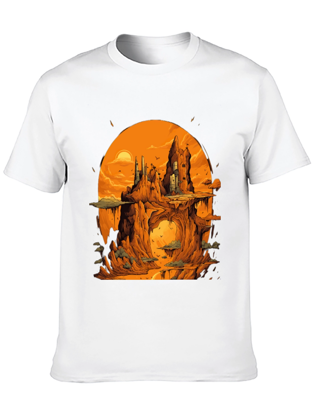 Fantasy Landscape Black Graphic Tee
