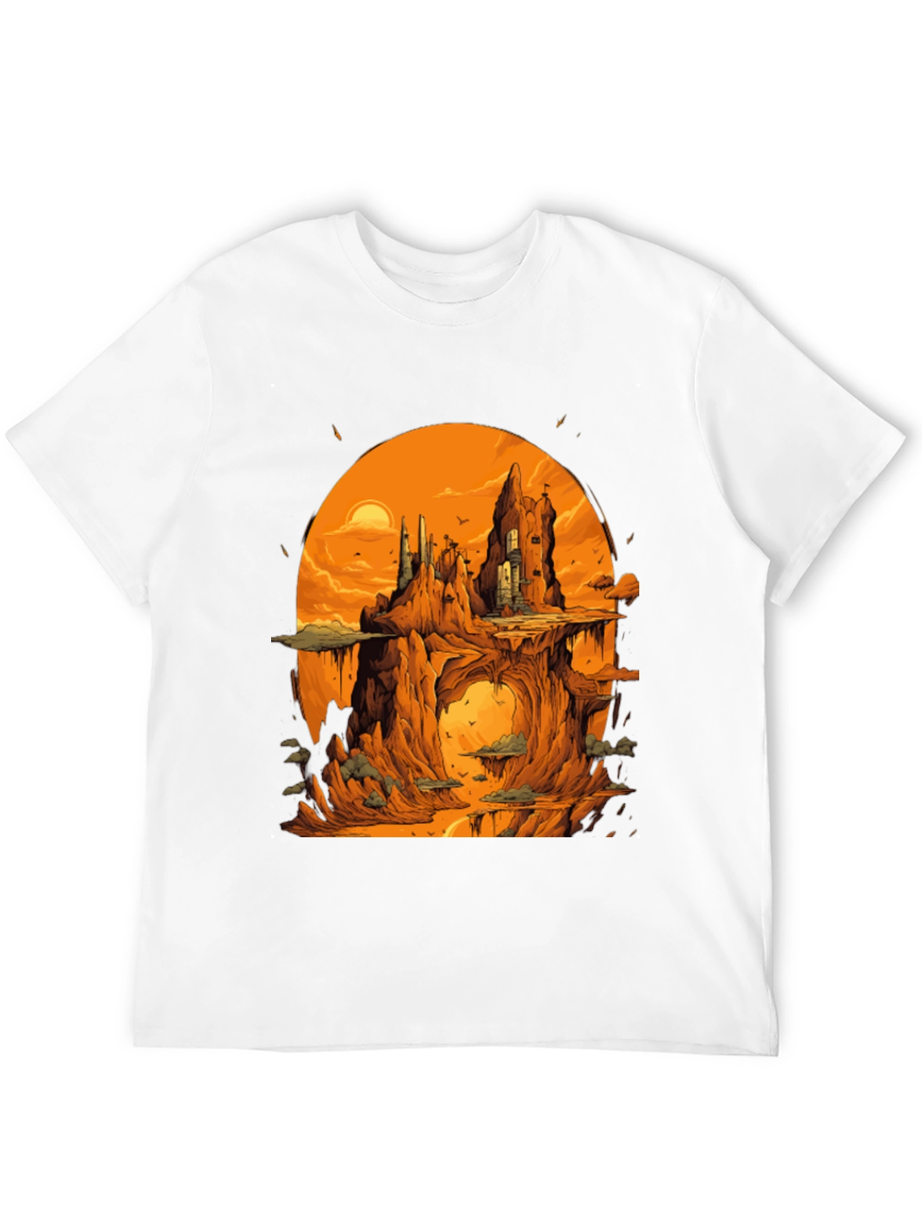Fantasy Landscape Black Graphic Tee