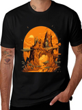 Fantasy Landscape Black Graphic Tee