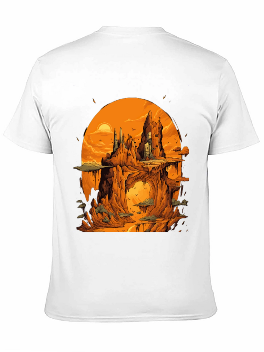 Fantasy Landscape Black Graphic Tee