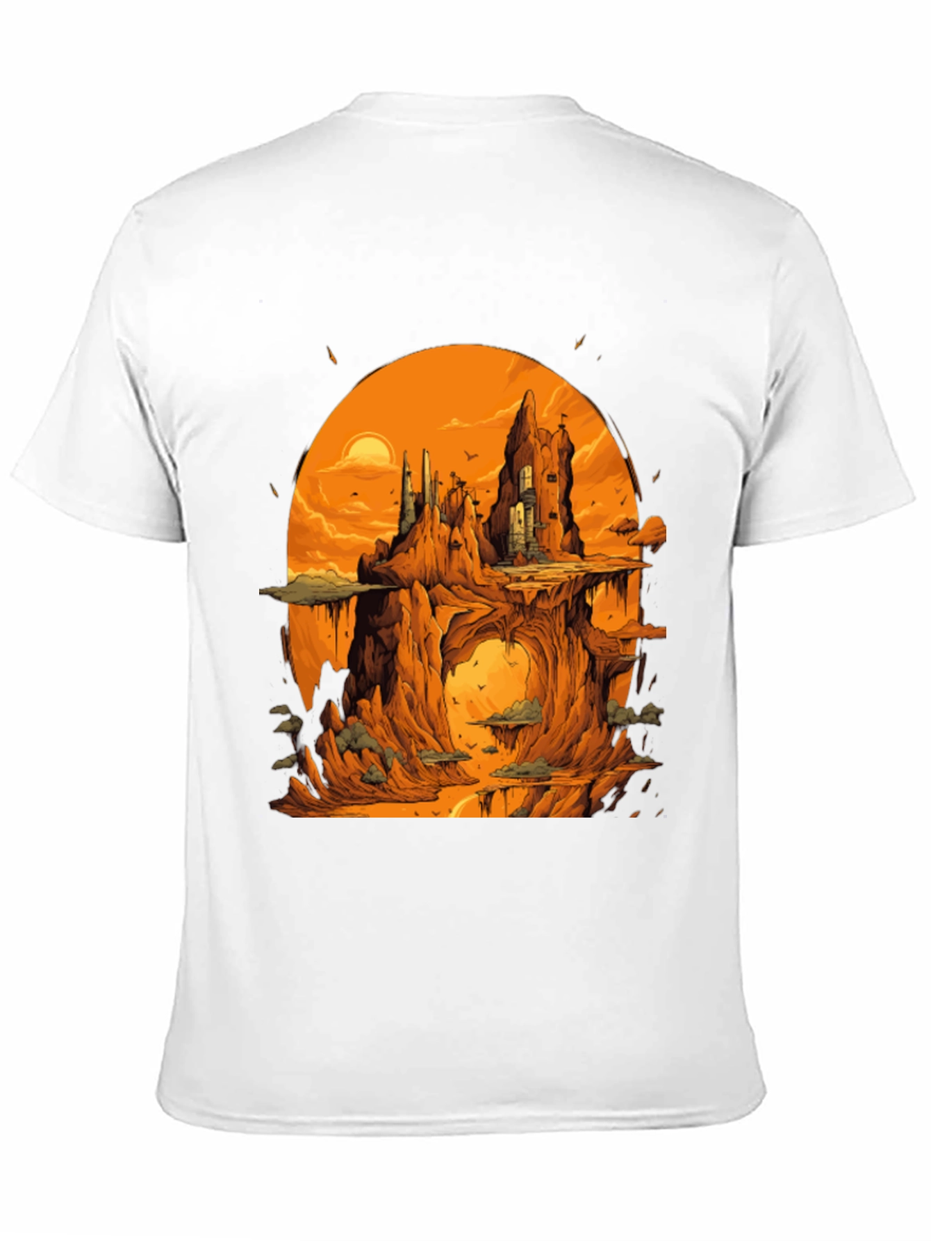 Fantasy Landscape Black Graphic Tee