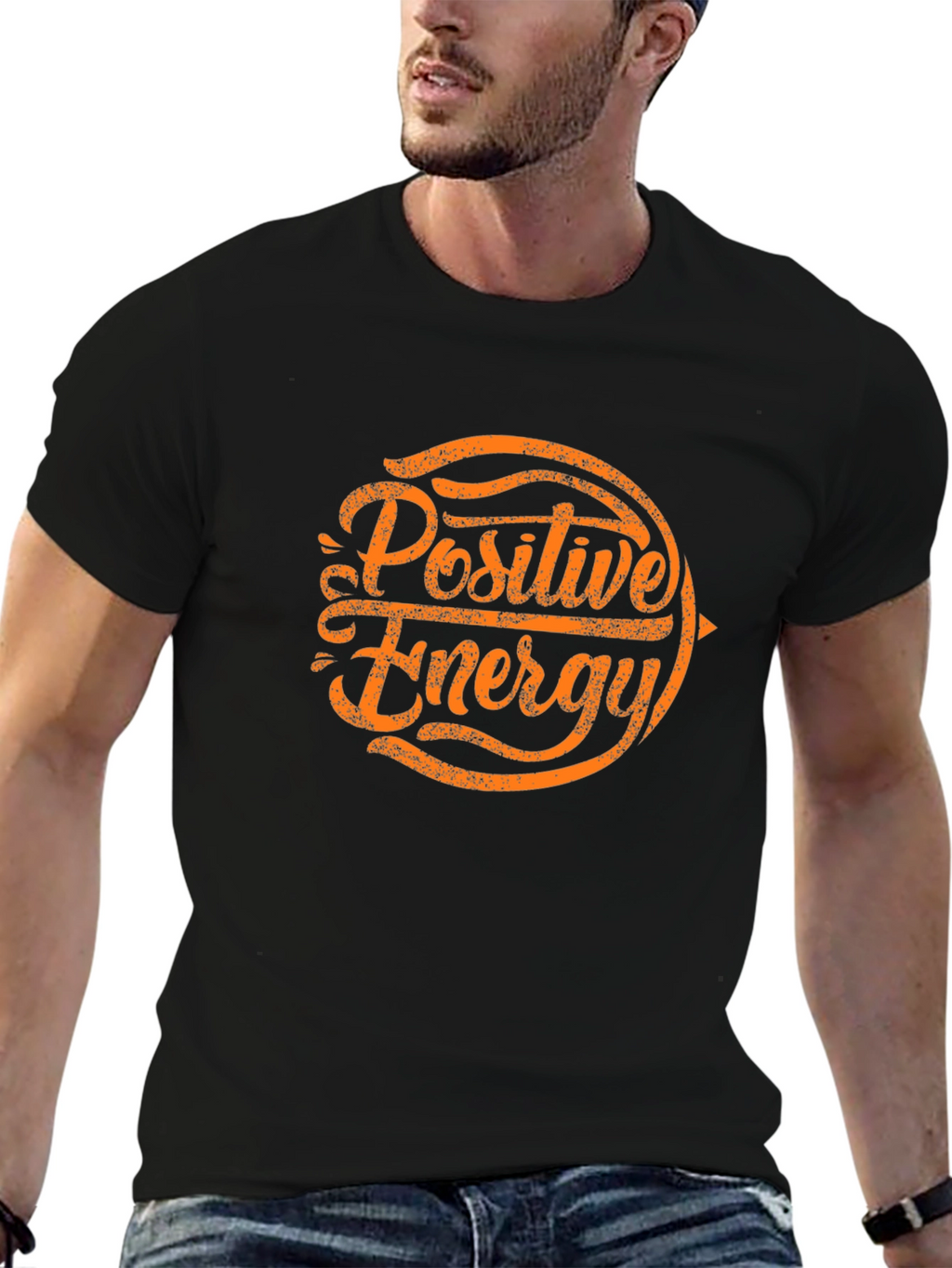 Positive Energy Graphic T-Shirt - Black