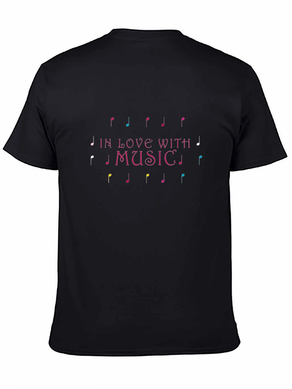 In Love With Music Black Graphic Tee