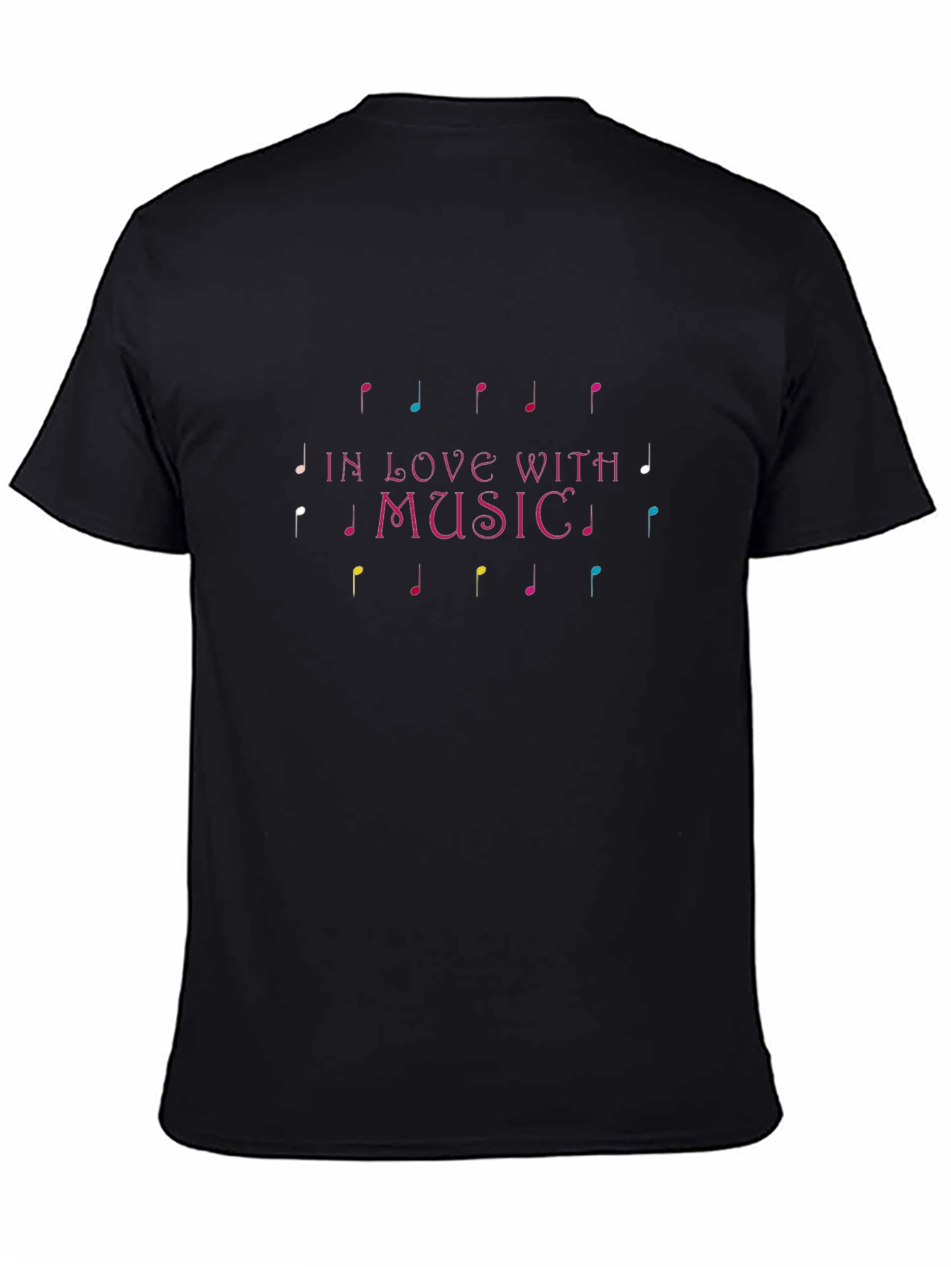 In Love With Music Black Graphic Tee