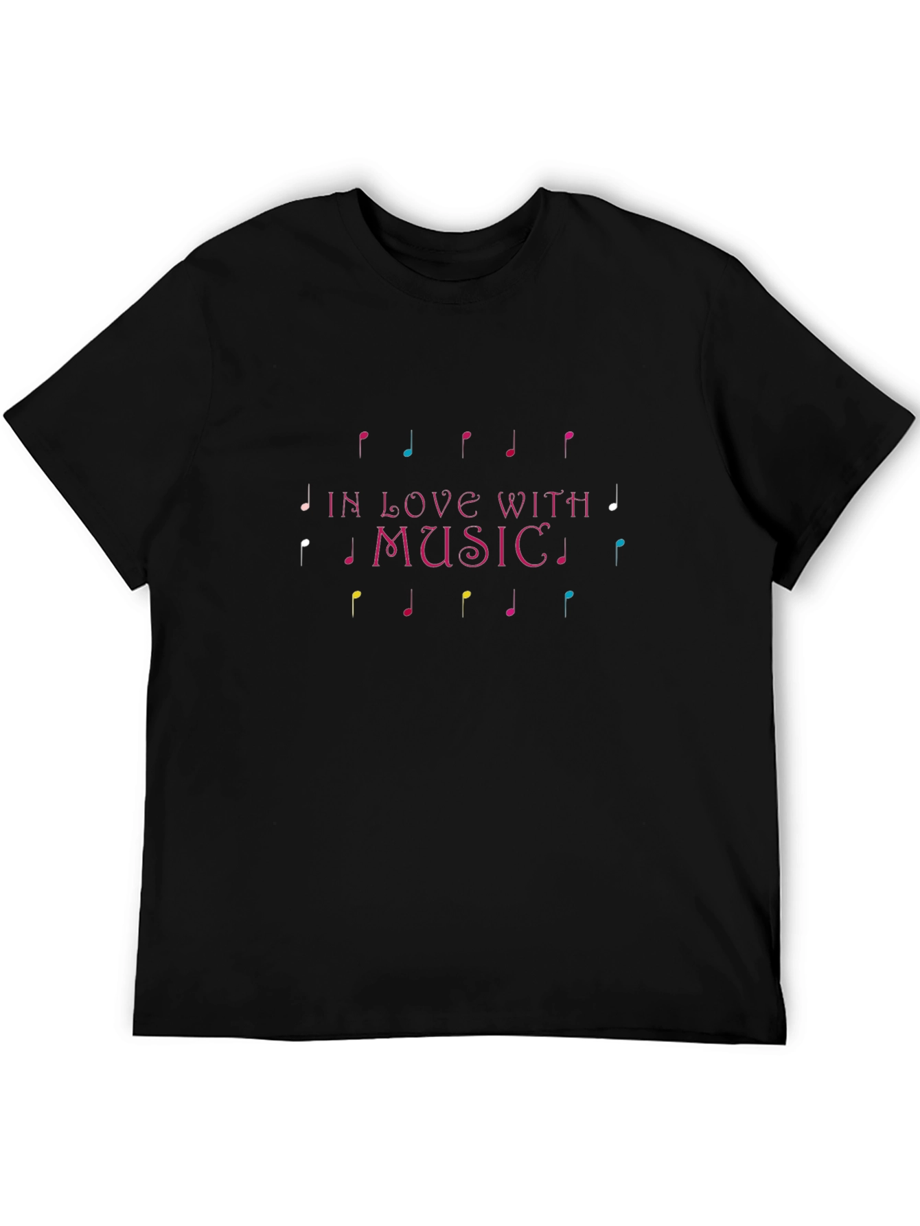 In Love With Music Black Graphic Tee