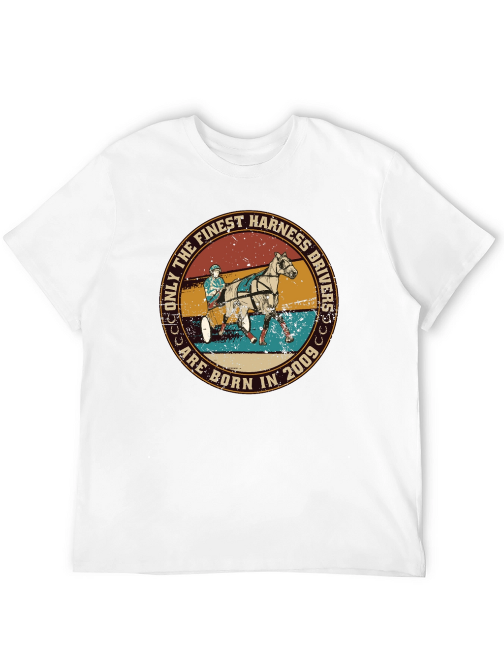 Finest Harness Drivers Born in 2009 Black T-Shirt
