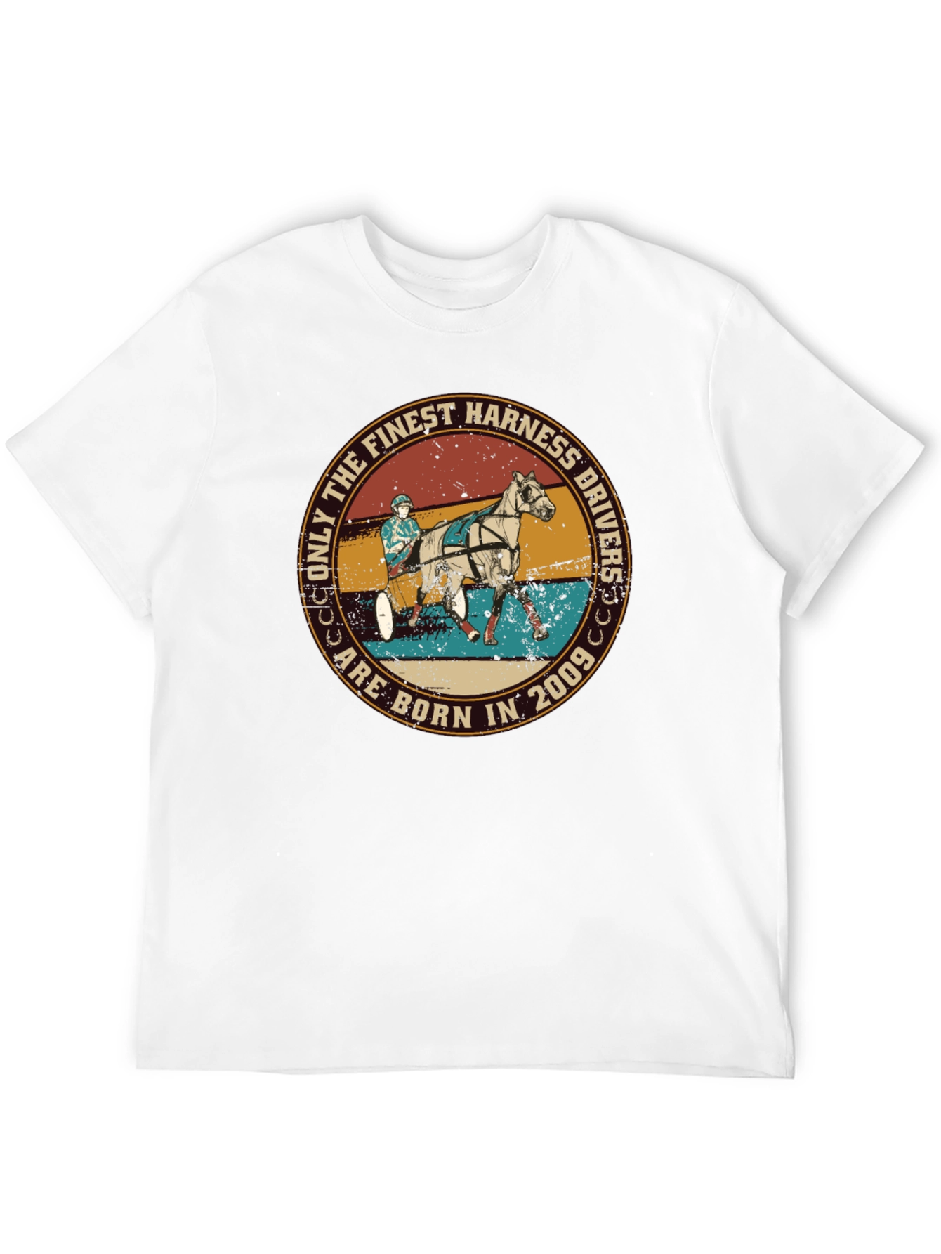 Finest Harness Drivers Born in 2009 Black T-Shirt