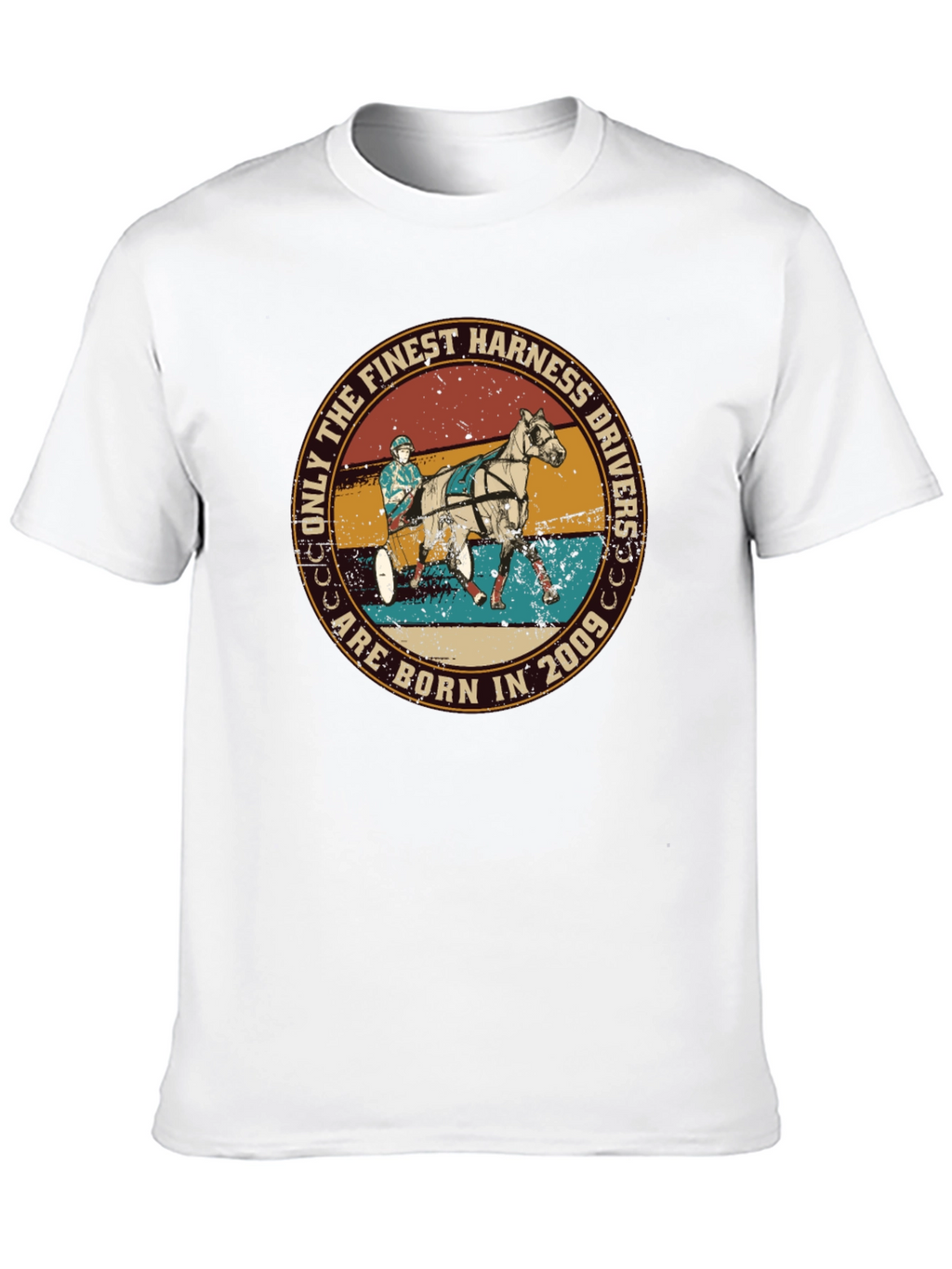 Finest Harness Drivers Born in 2009 Black T-Shirt