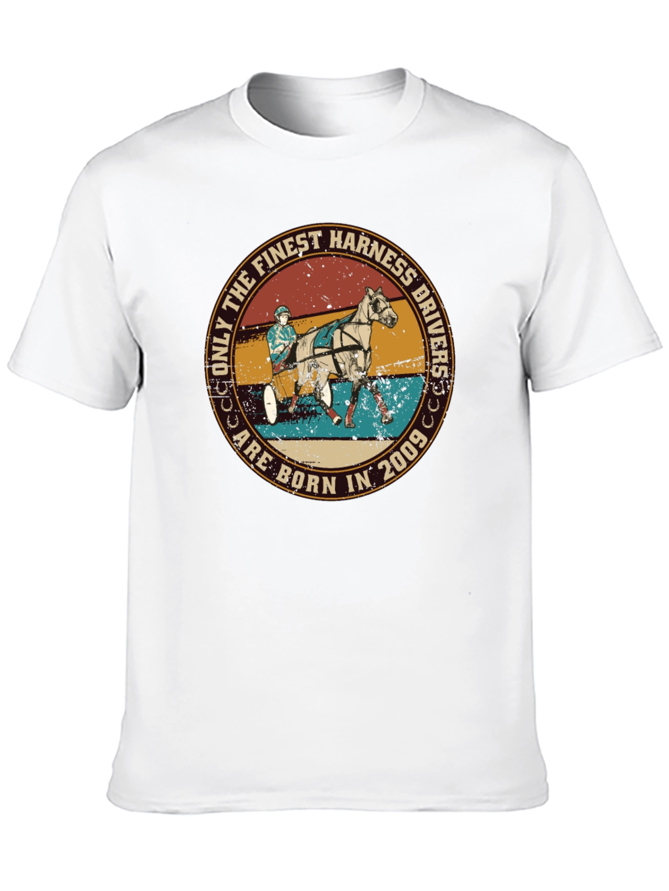 Finest Harness Drivers Born in 2009 Black T-Shirt