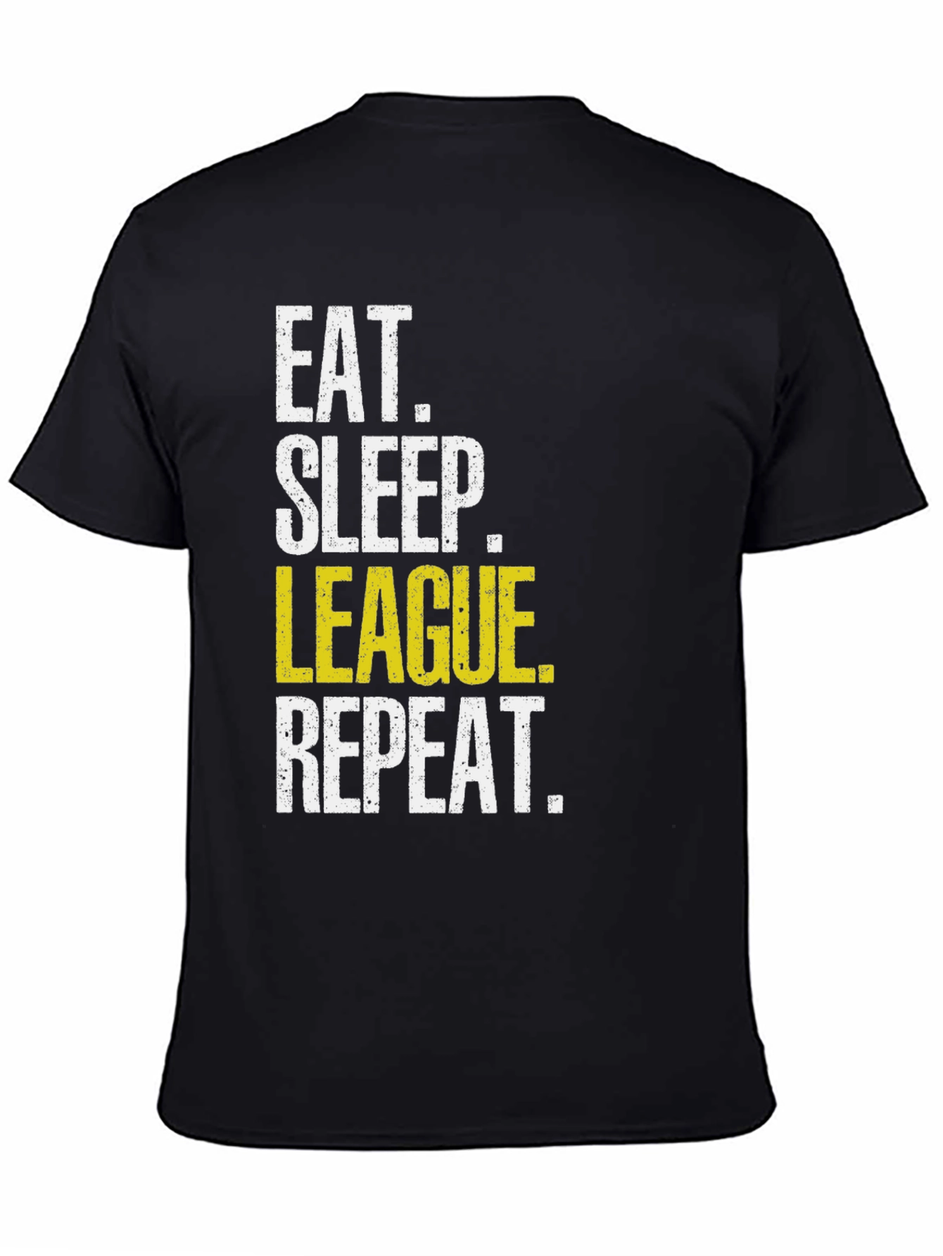 Eat Sleep League Repeat Black T-Shirt