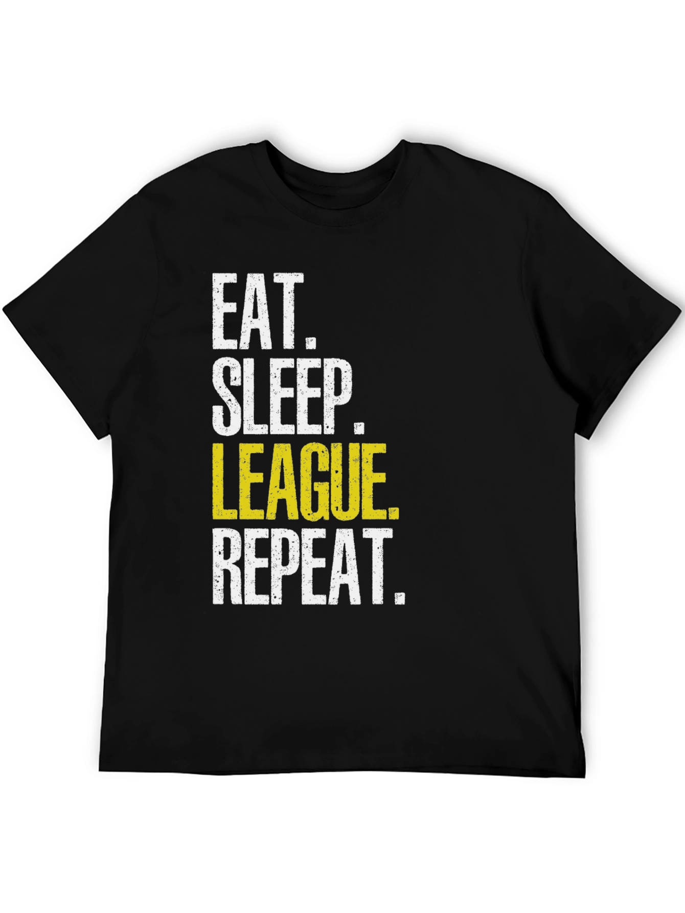 Eat Sleep League Repeat Black T-Shirt
