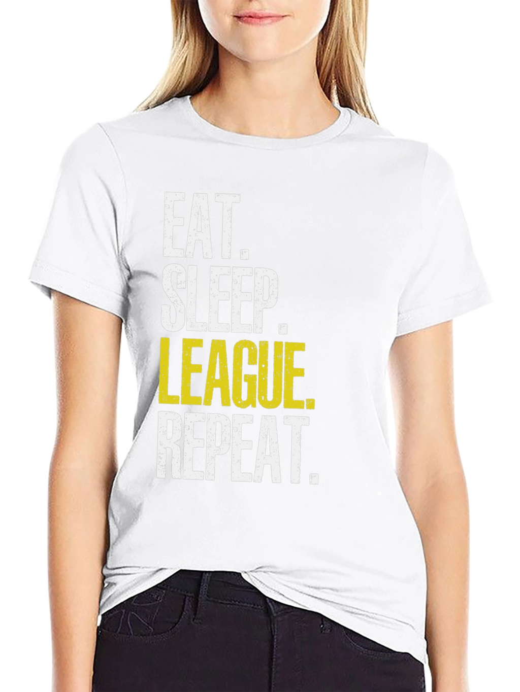 Eat Sleep League Repeat Black T-Shirt