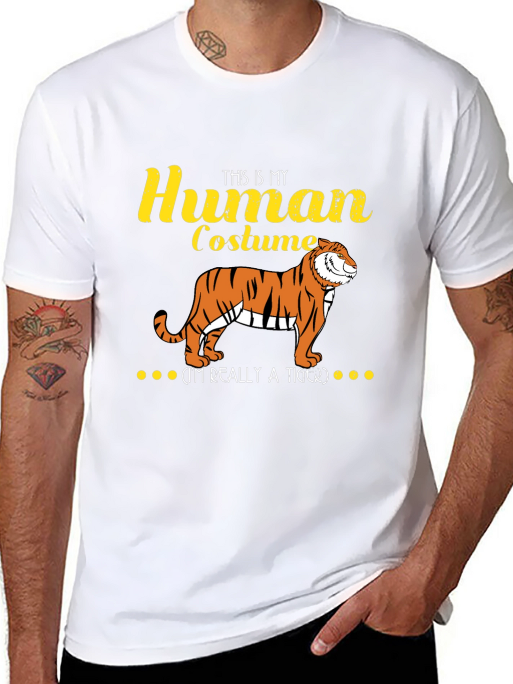 Human Costume Tiger Graphic Tee