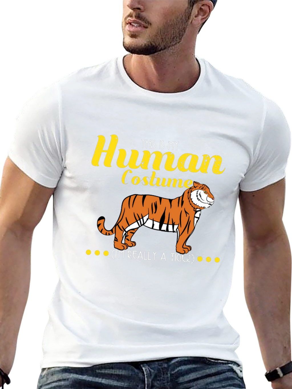 Human Costume Tiger Graphic Tee