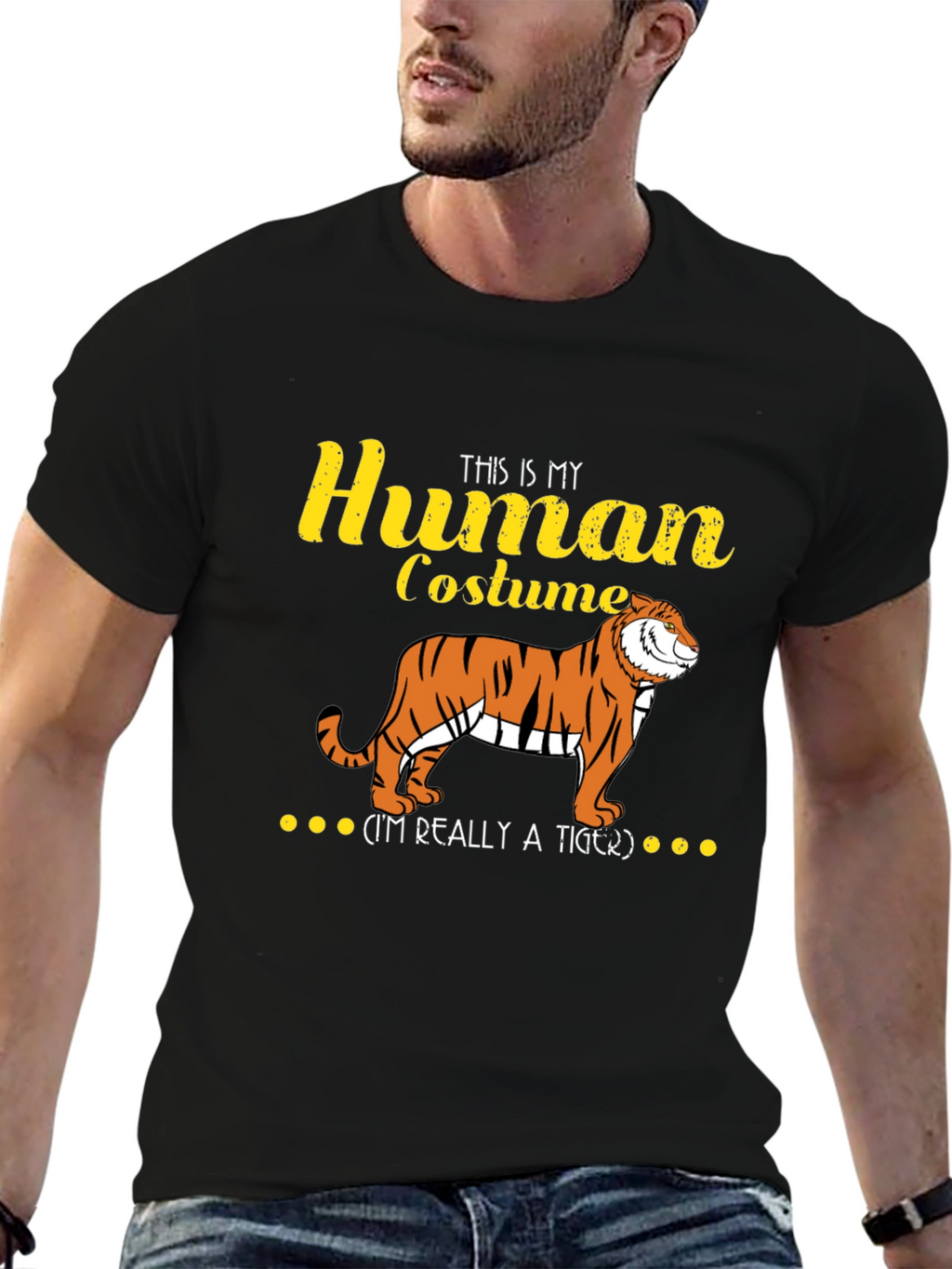 Human Costume Tiger Graphic Tee