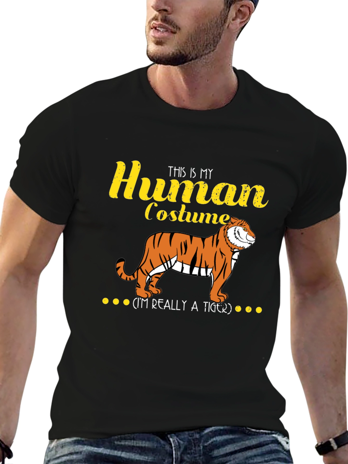 Human Costume Tiger Graphic Tee