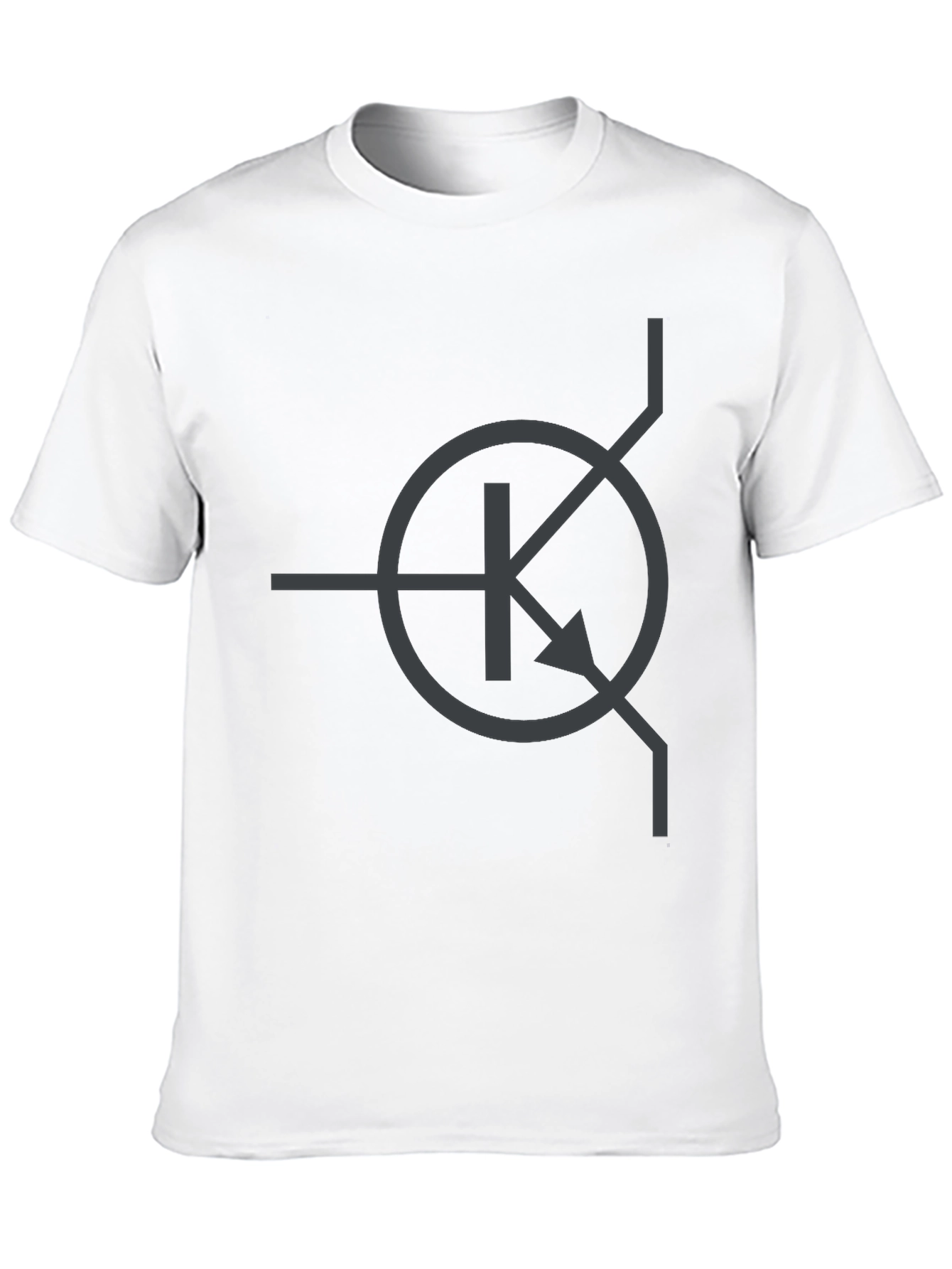 Electronics Geek Transistor Symbol T-Shirt - Black