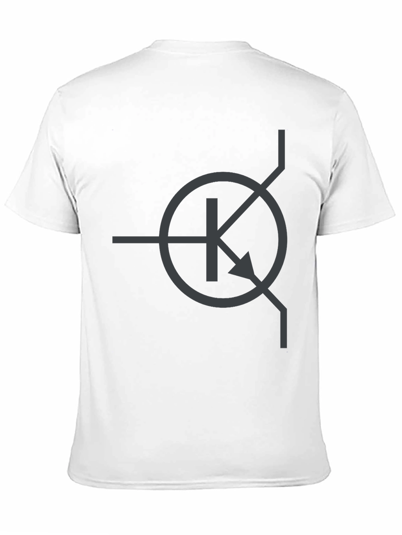 Electronics Geek Transistor Symbol T-Shirt - Black