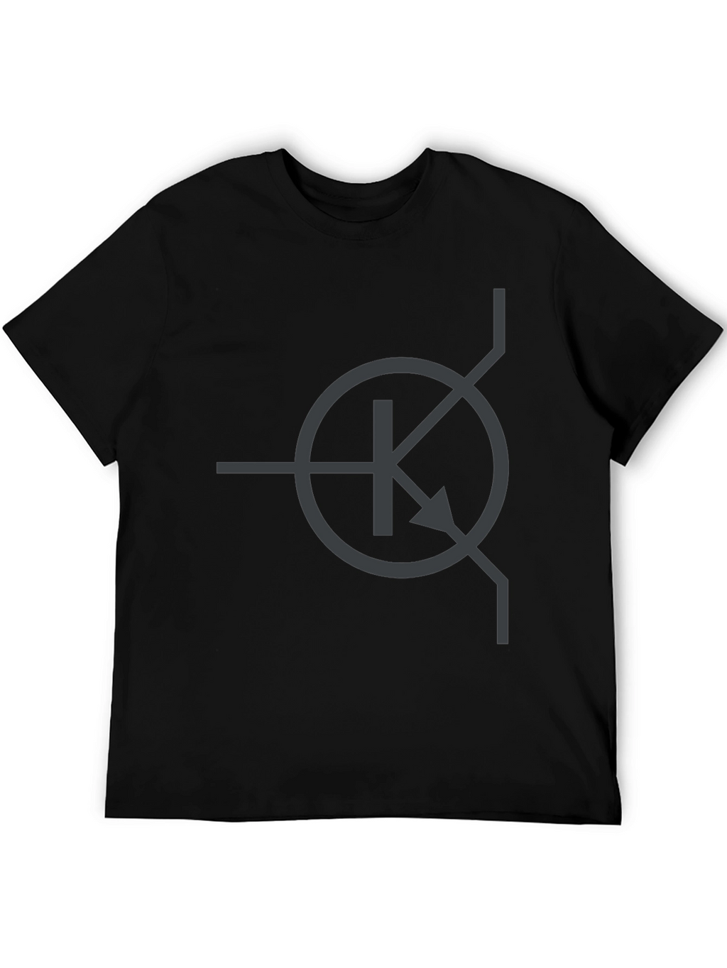 Electronics Geek Transistor Symbol T-Shirt - Black
