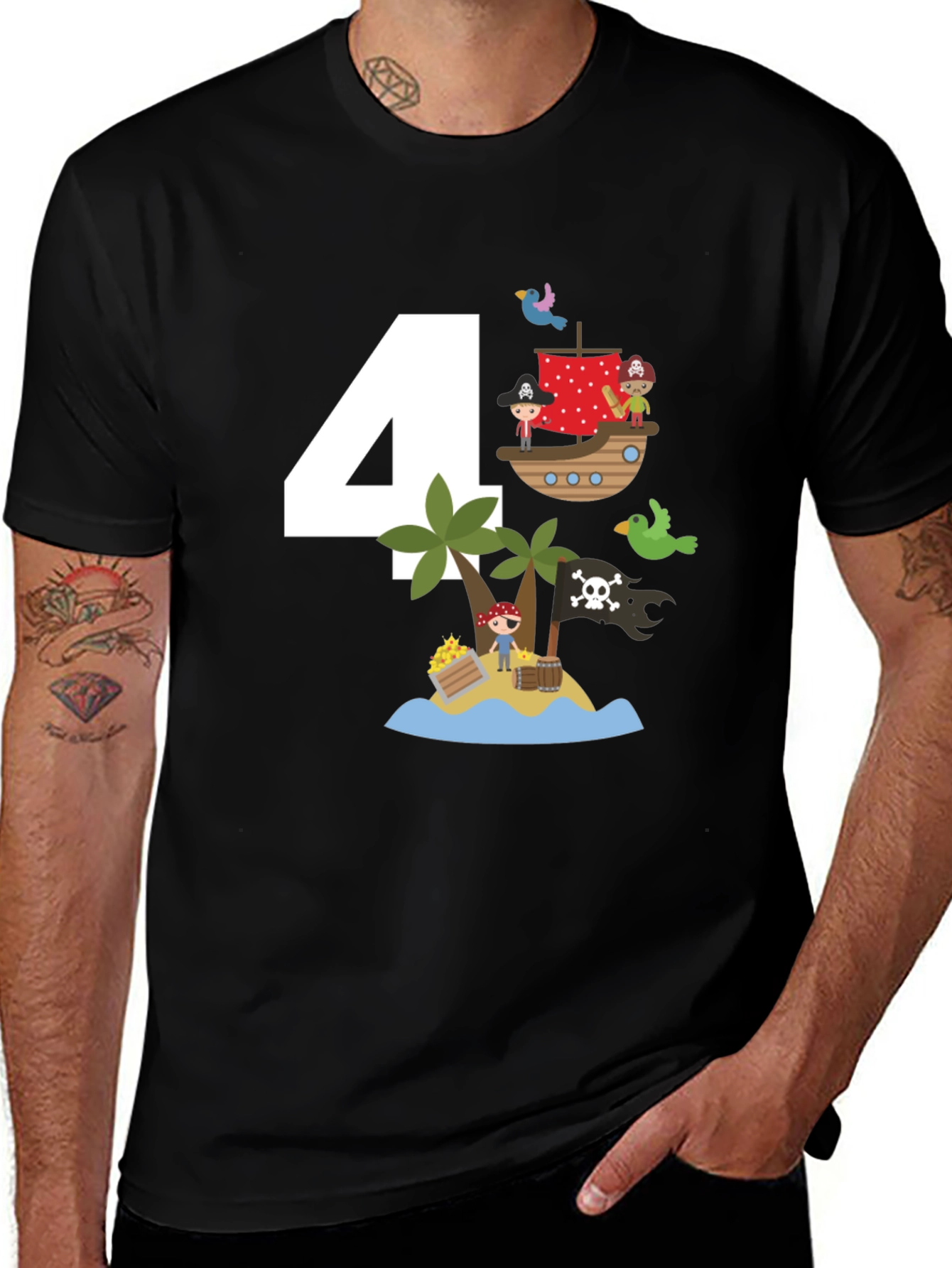 Pirate 4th Birthday T-Shirt