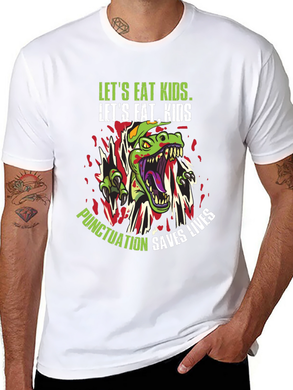 Eat Kids Punctuation Saves Lives T-Shirt