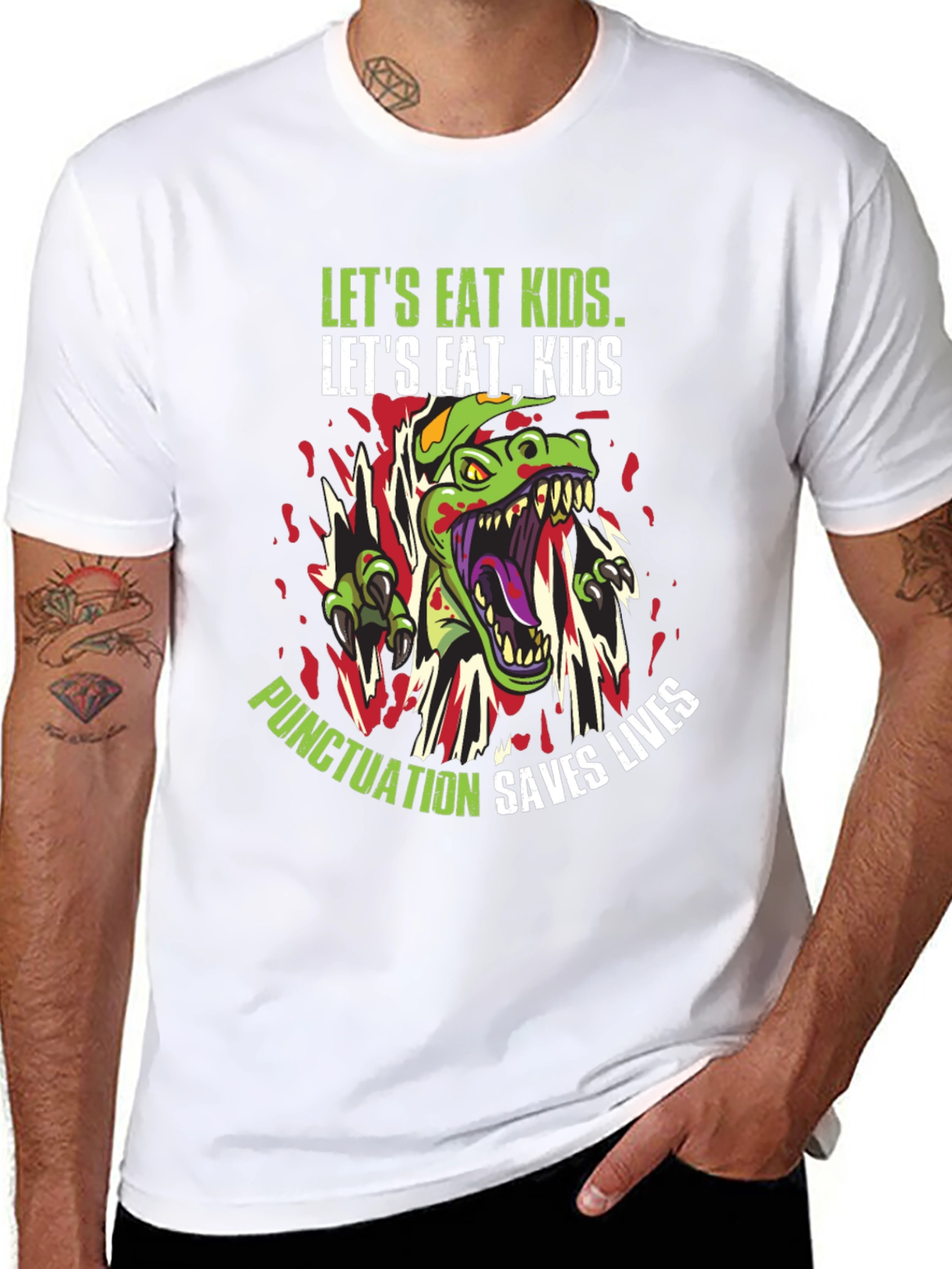 Eat Kids Punctuation Saves Lives T-Shirt