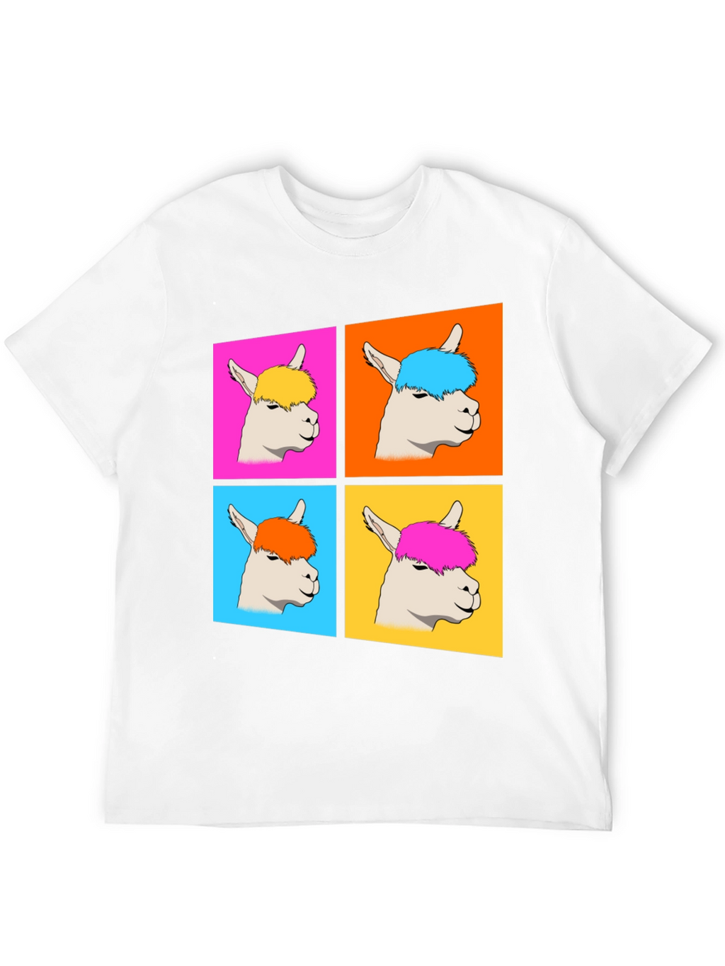 Alpaca Pop Art Graphic T-Shirt
