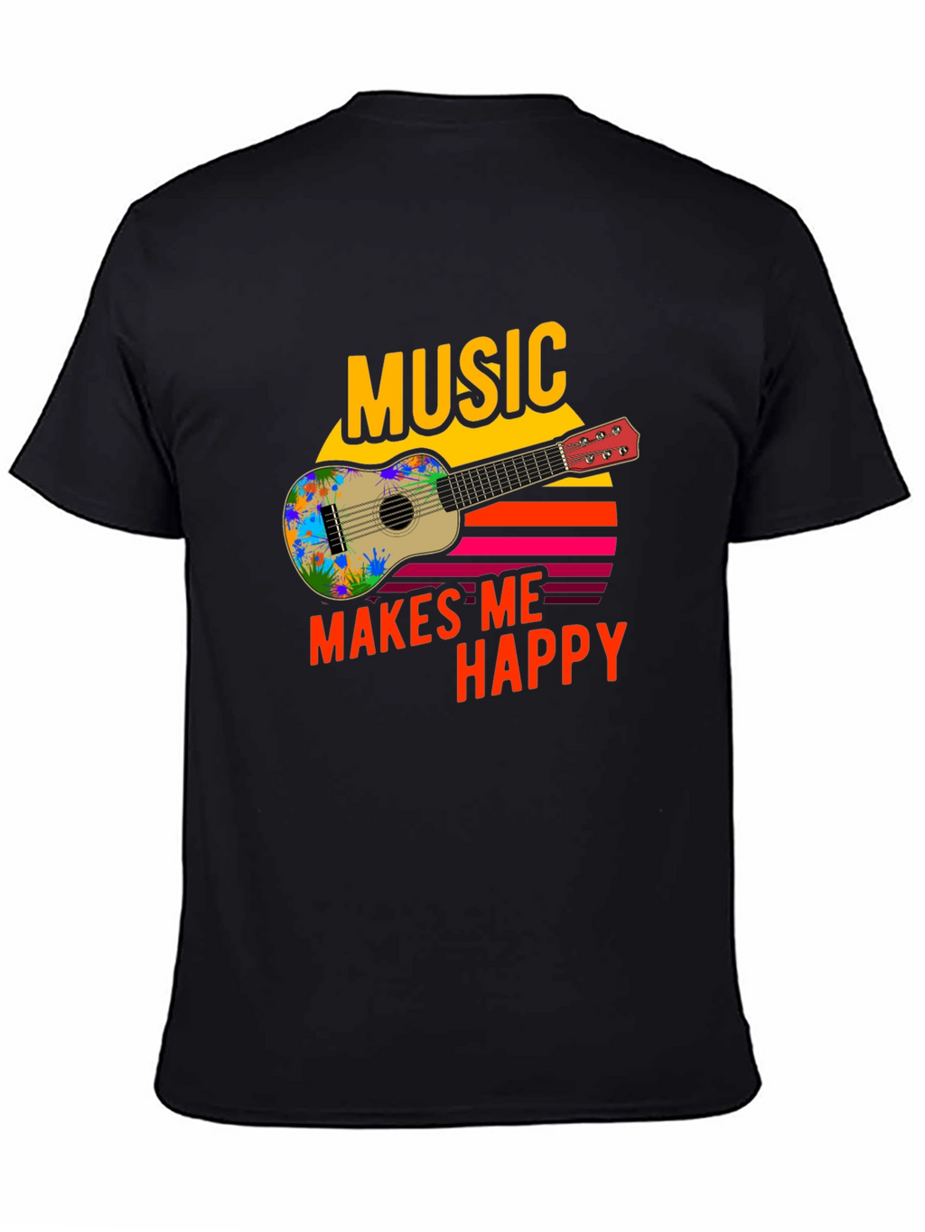 Music Makes Me Happy Graphic T-Shirt