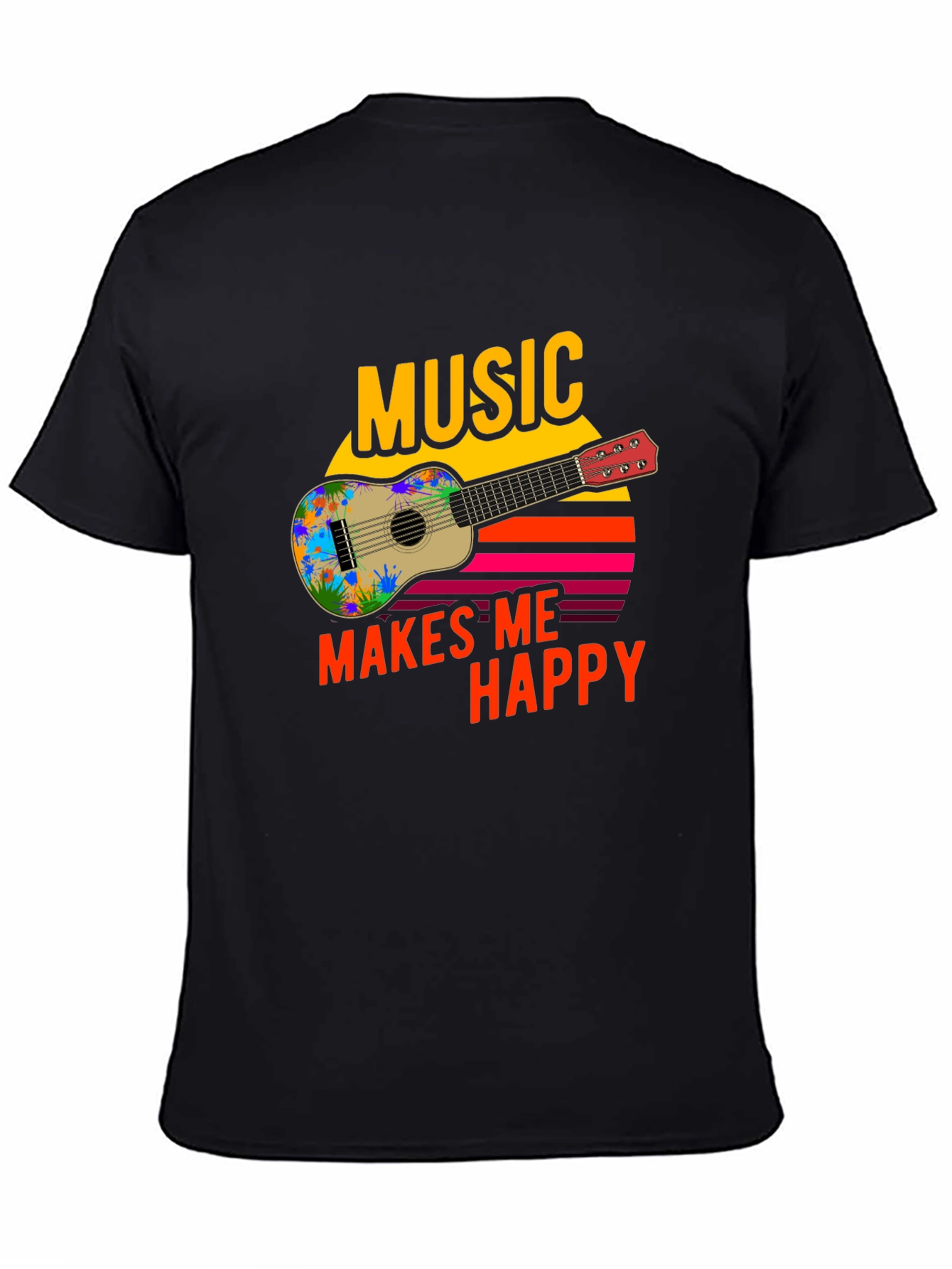 Music Makes Me Happy Graphic T-Shirt