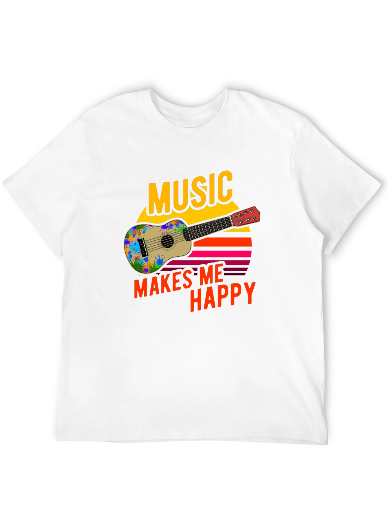 Music Makes Me Happy Graphic T-Shirt
