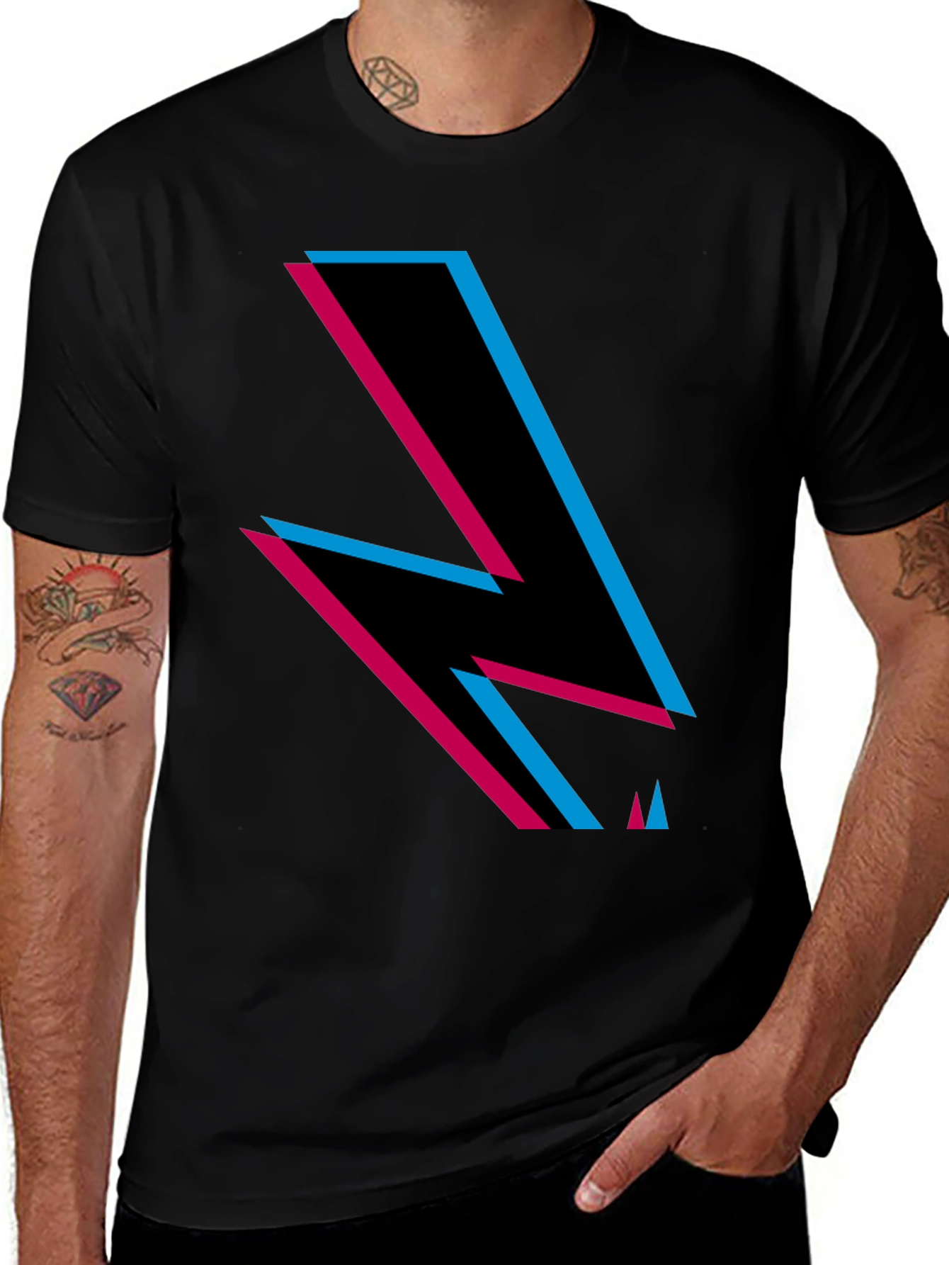 Retro Lightning Bolt Graphic Tee