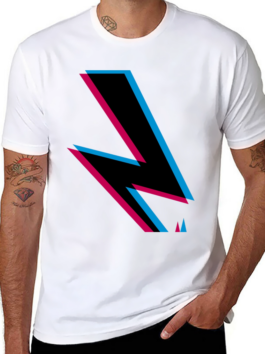 Retro Lightning Bolt Graphic Tee