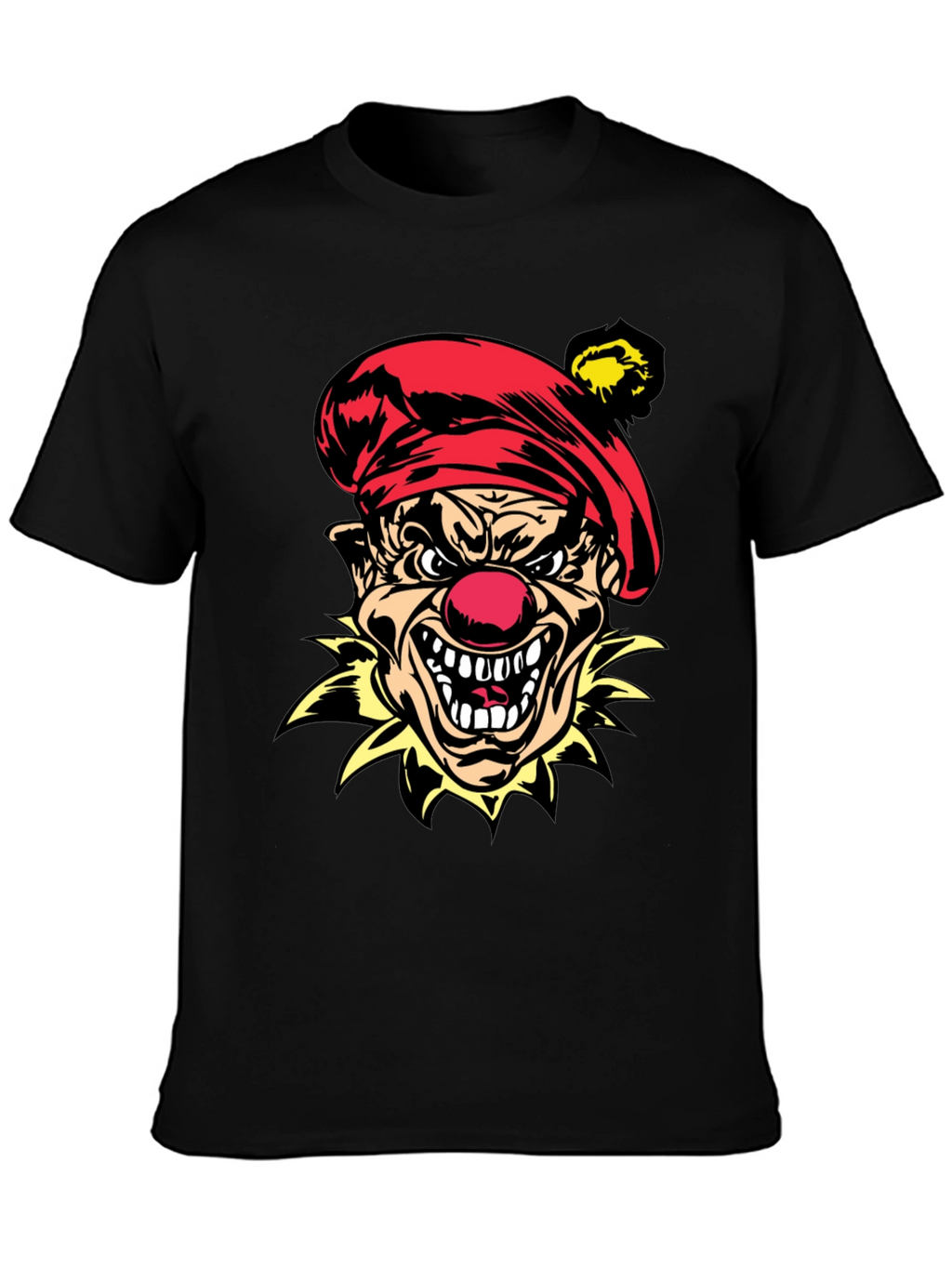 Evil Clown Graphic Tee - Mens Black T-Shirt