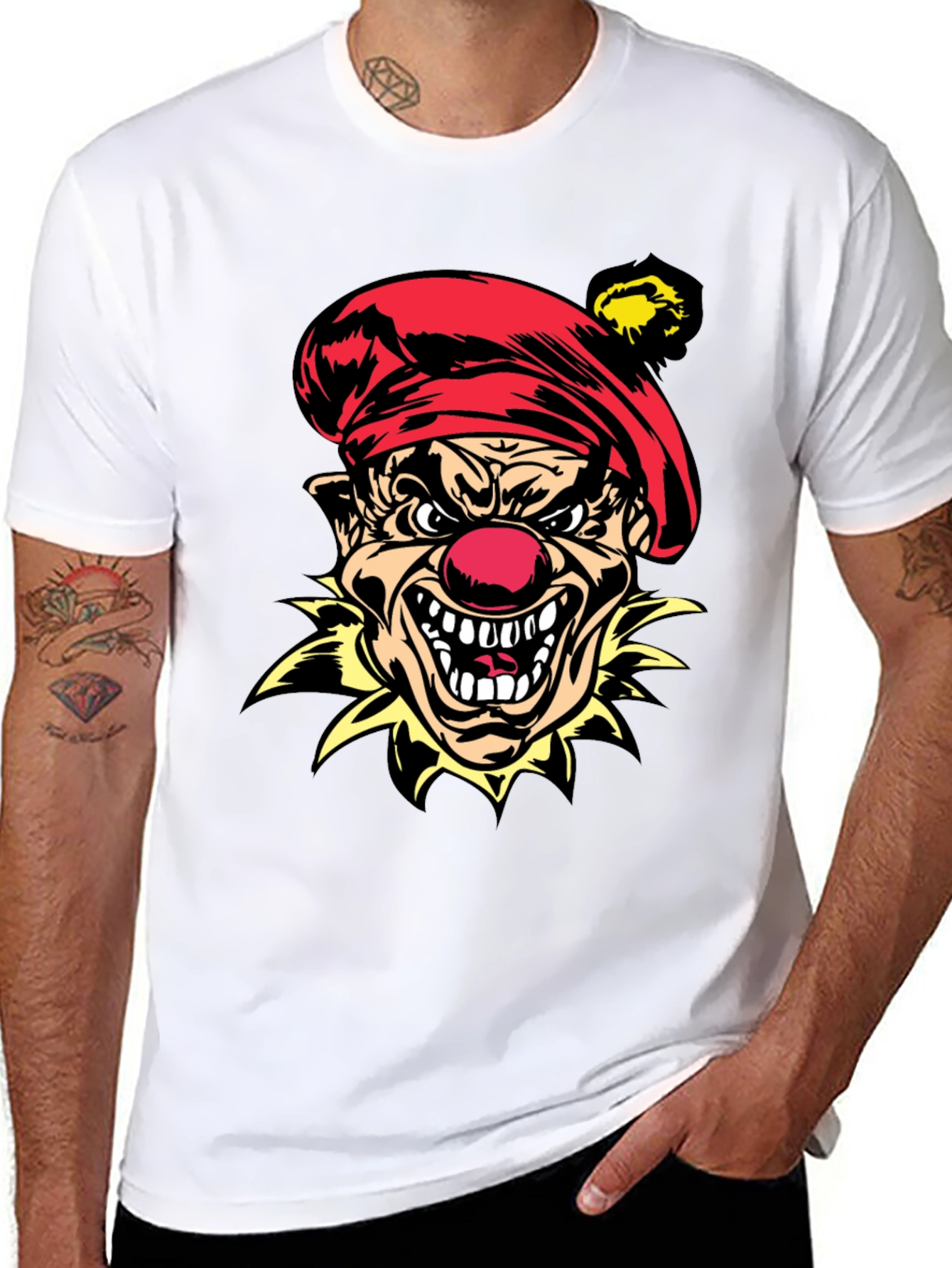 Evil Clown Graphic Tee - Mens Black T-Shirt