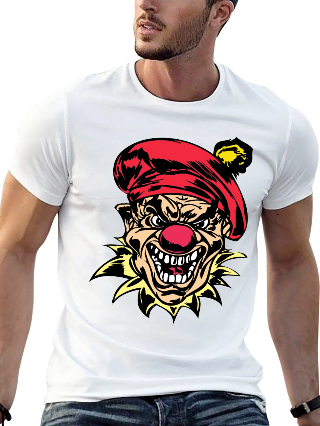 Evil Clown Graphic Tee - Mens Black T-Shirt