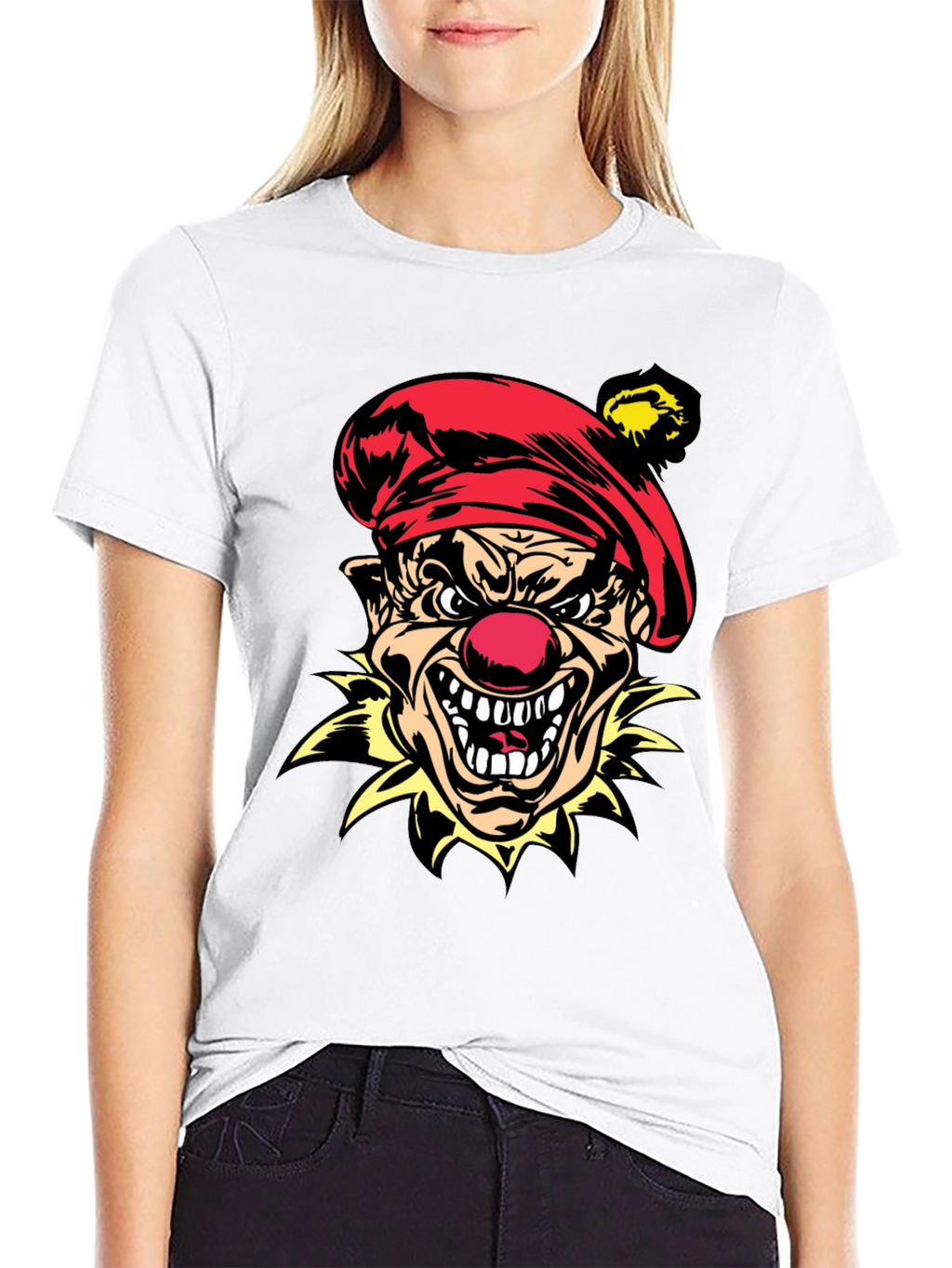 Evil Clown Graphic Tee - Mens Black T-Shirt