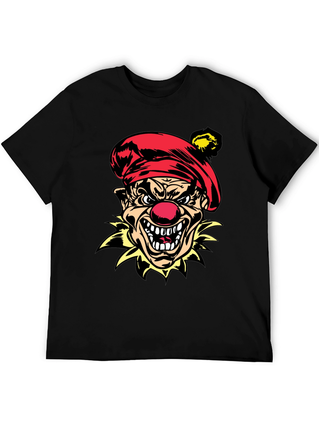 Evil Clown Graphic Tee - Mens Black T-Shirt