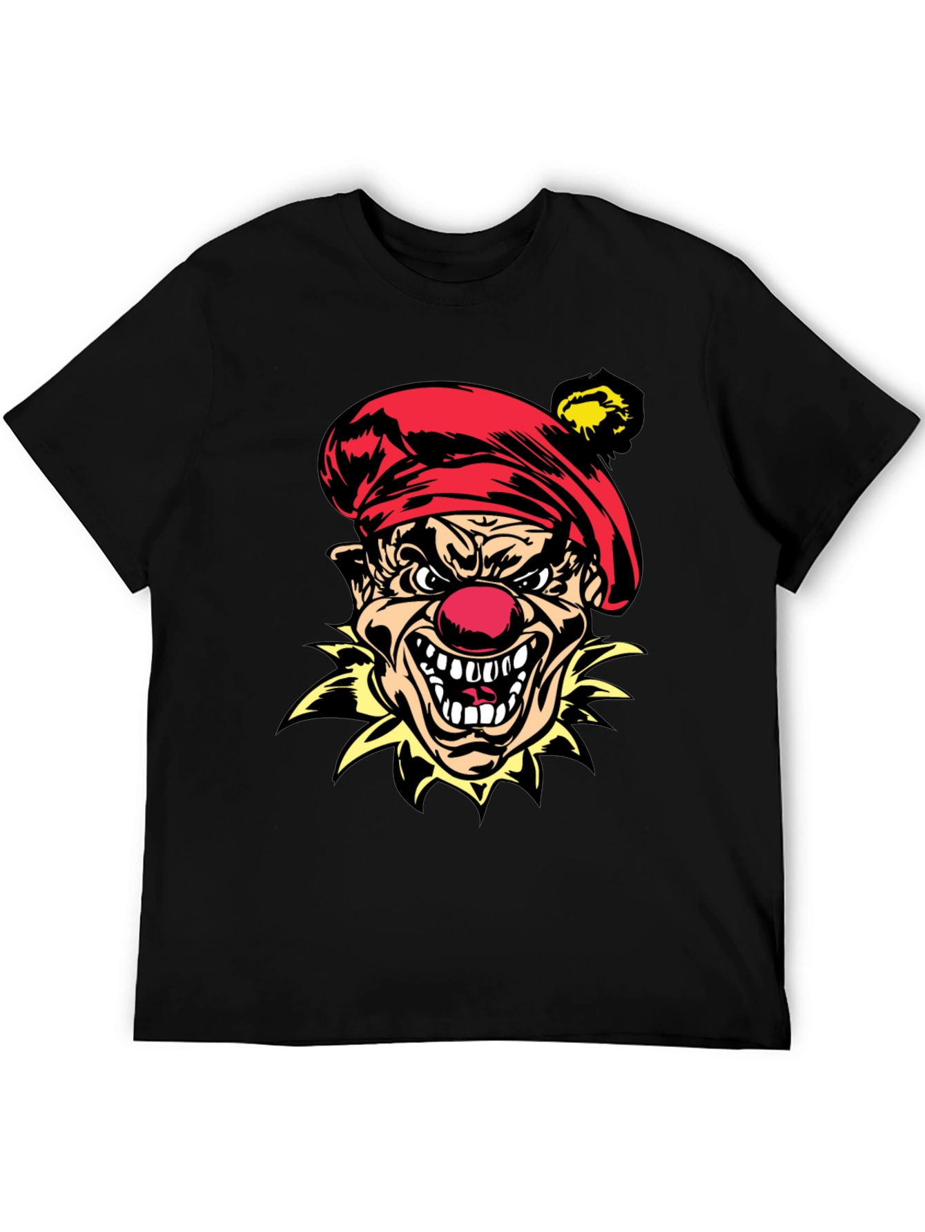 Evil Clown Graphic Tee - Mens Black T-Shirt
