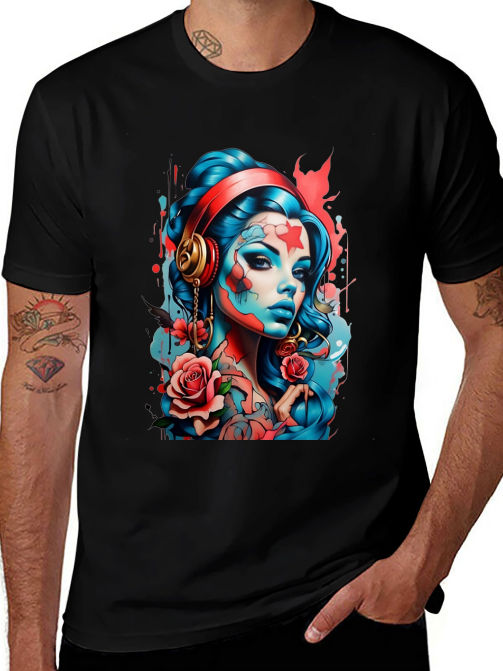 Edgy Tattoo Art Graphic Tee
