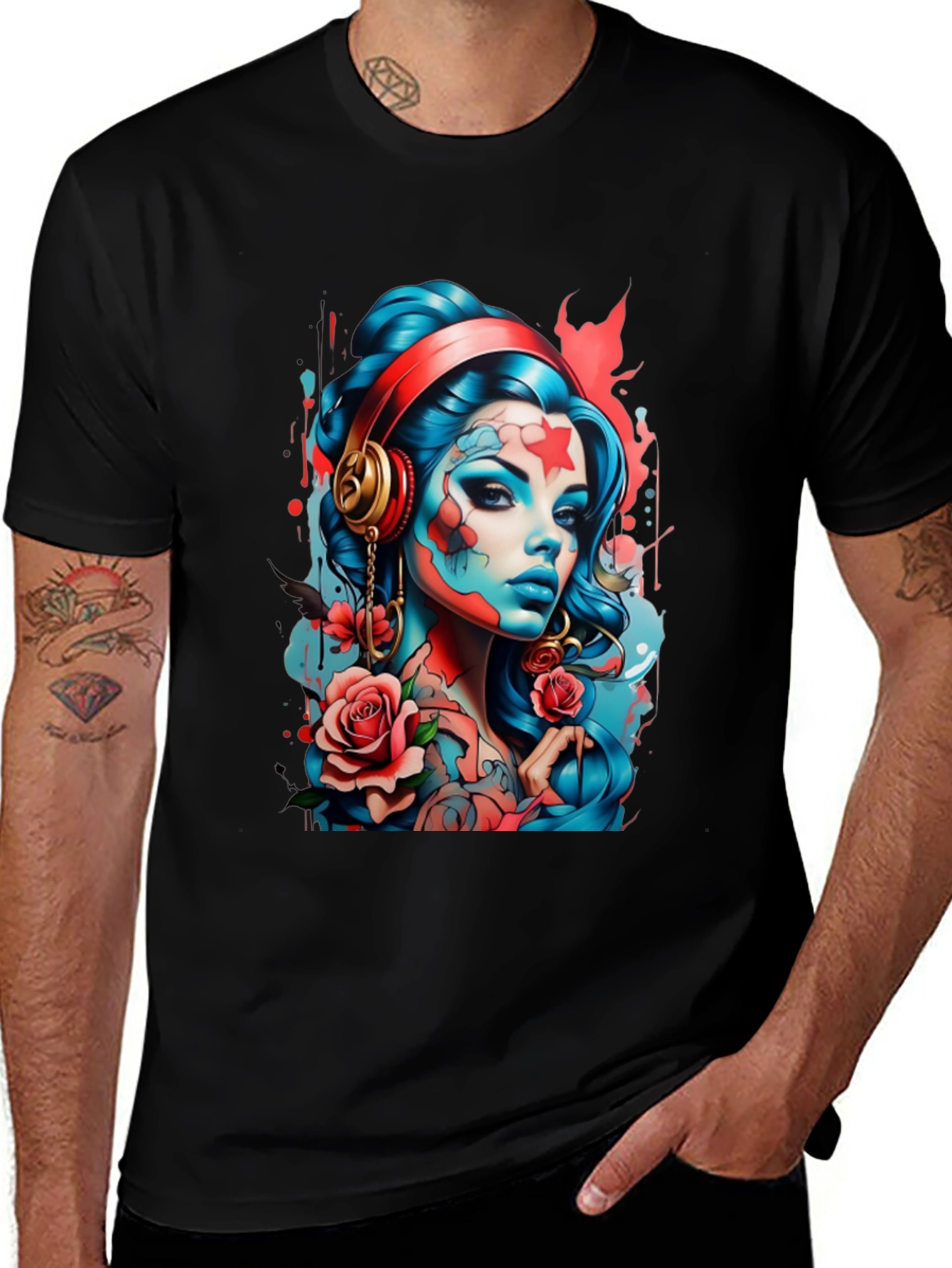 Edgy Tattoo Art Graphic Tee
