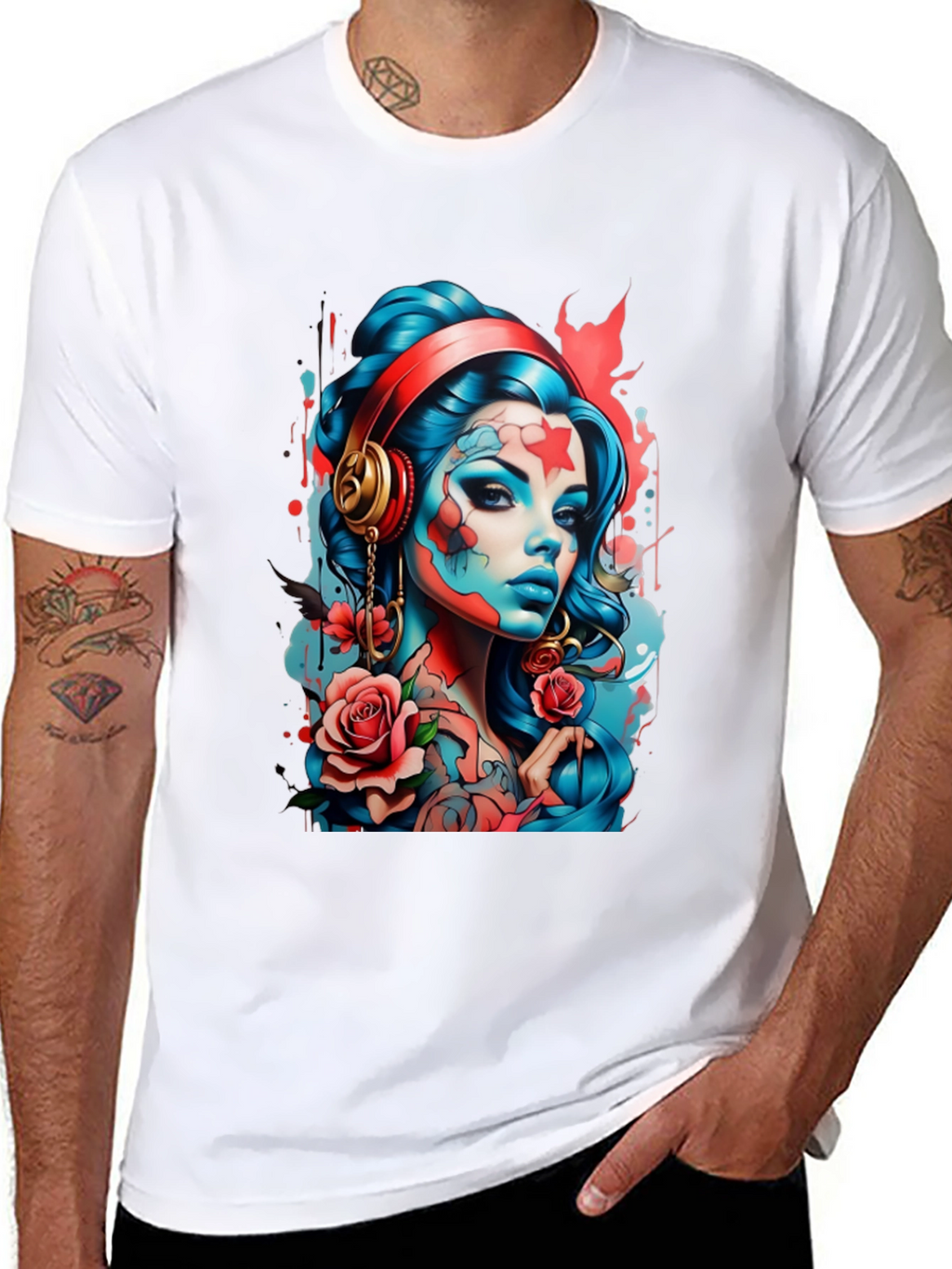 Edgy Tattoo Art Graphic Tee