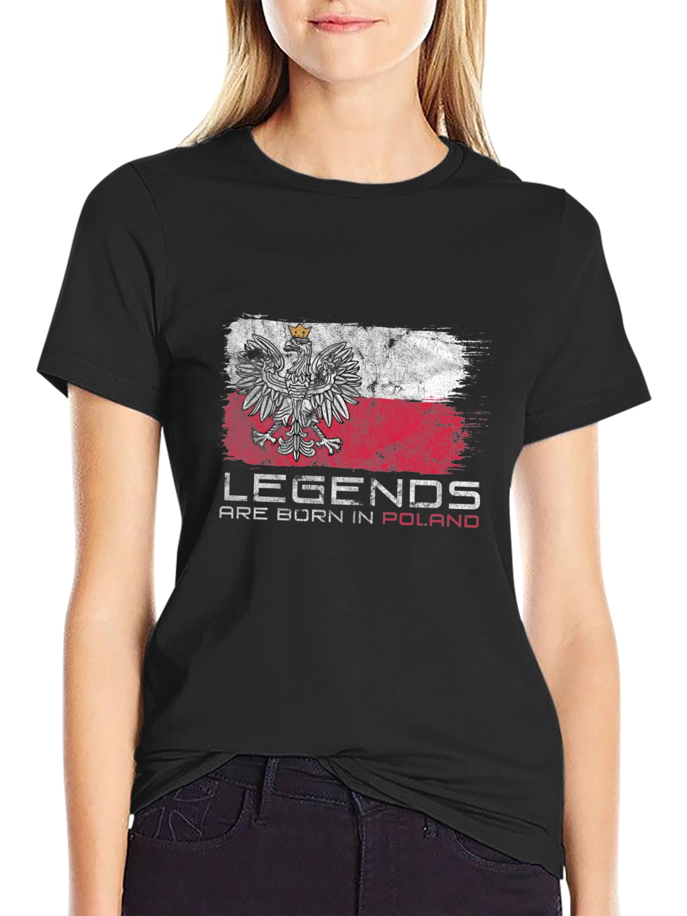 Legends Are Born In Poland Flag T-Shirt