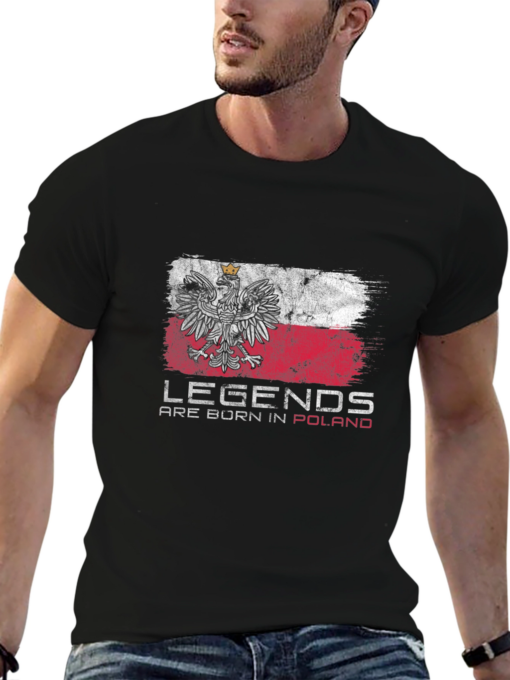 Legends Are Born In Poland Flag T-Shirt
