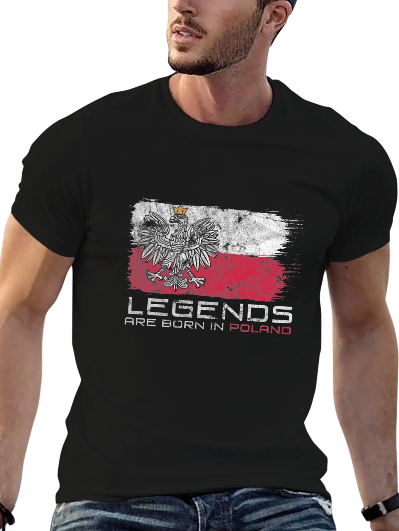 Legends Are Born In Poland Flag T-Shirt
