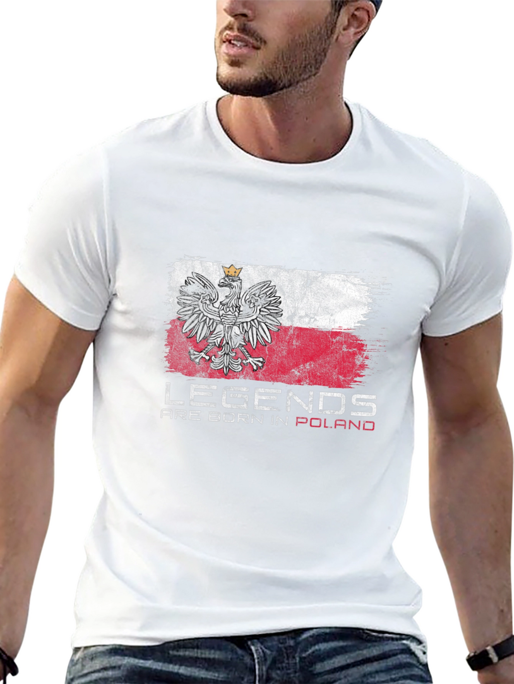 Legends Are Born In Poland Flag T-Shirt