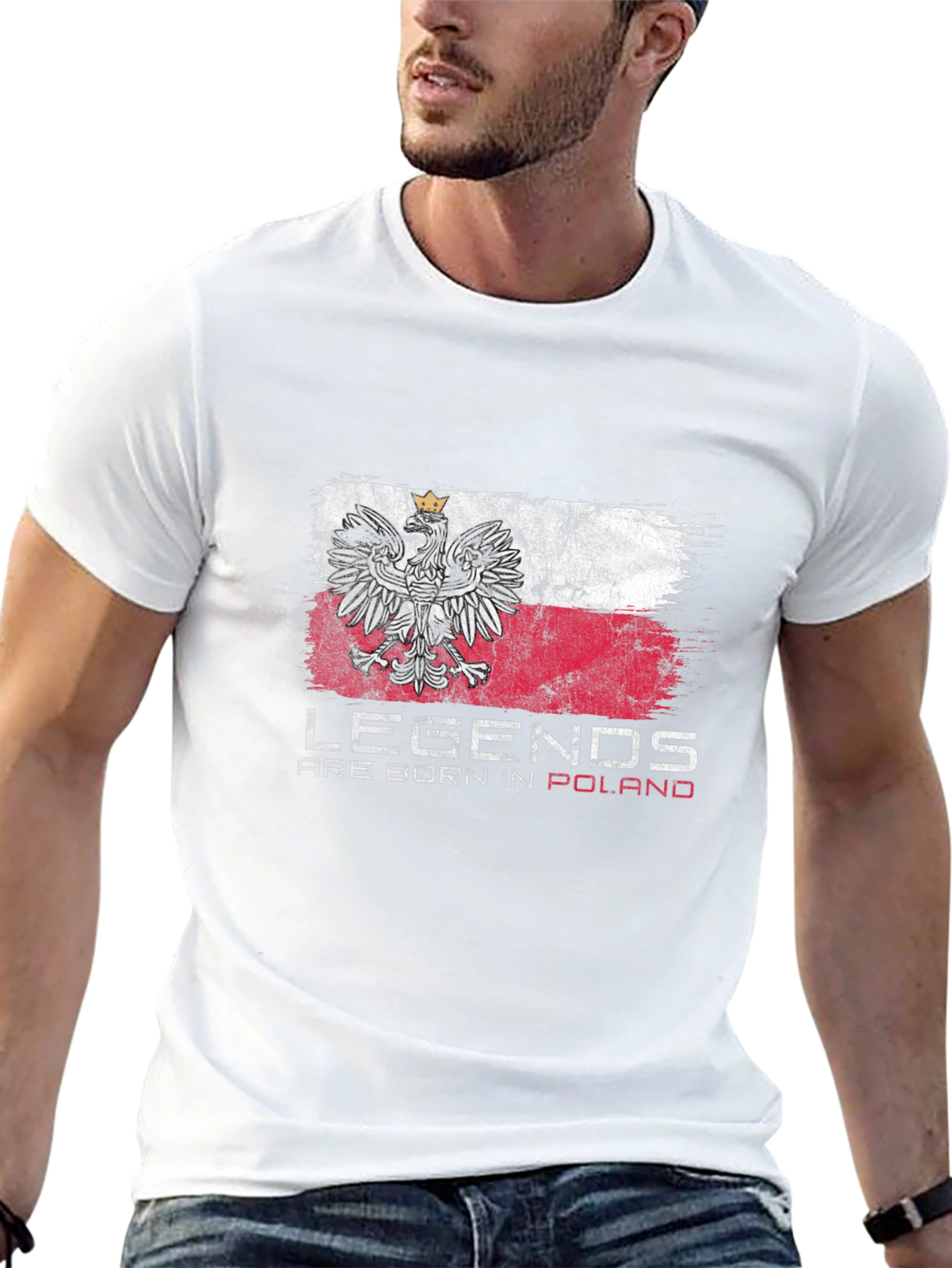 Legends Are Born In Poland Flag T-Shirt